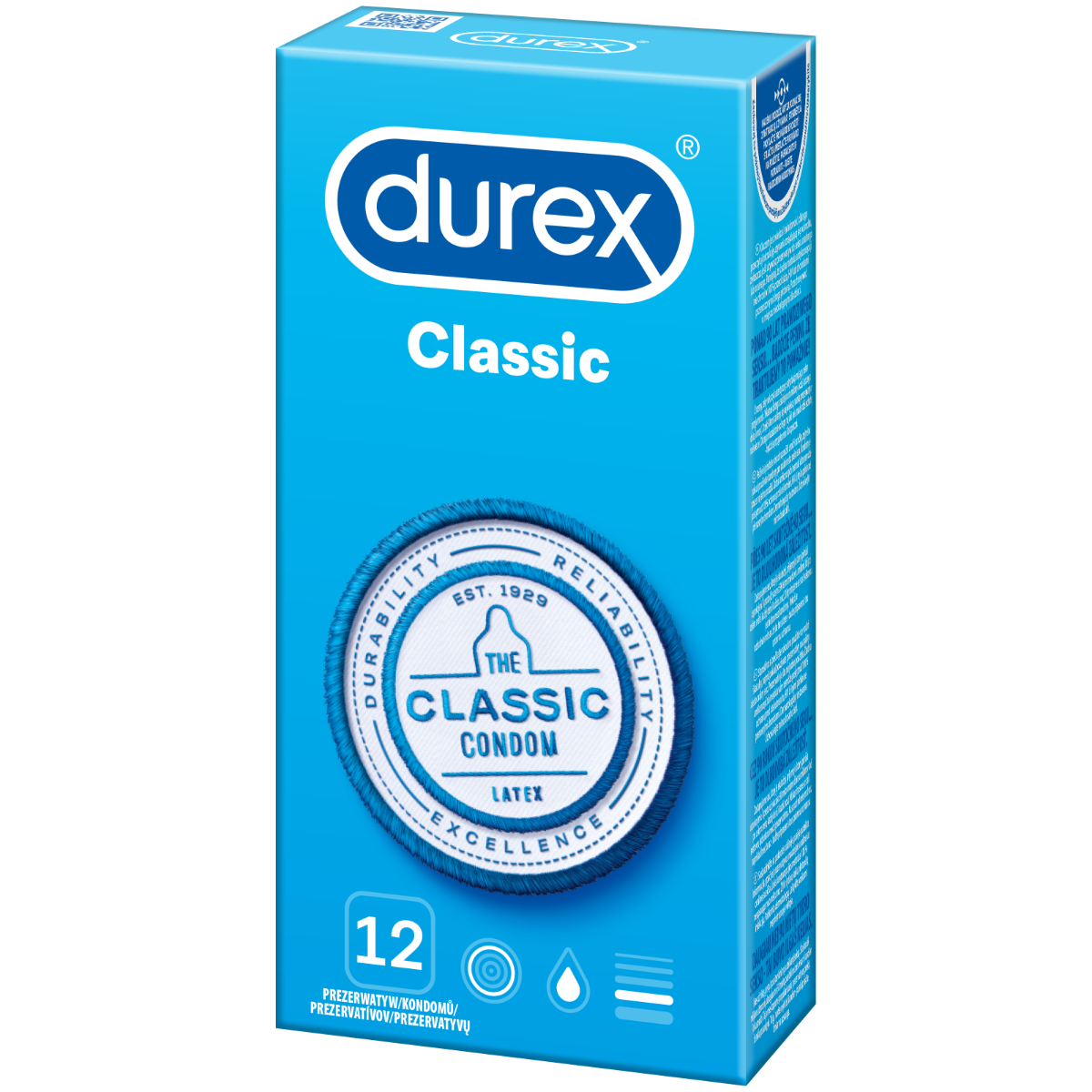 Durex Classic - Prezerwatywy, Przezroczysty, 19.5 cm