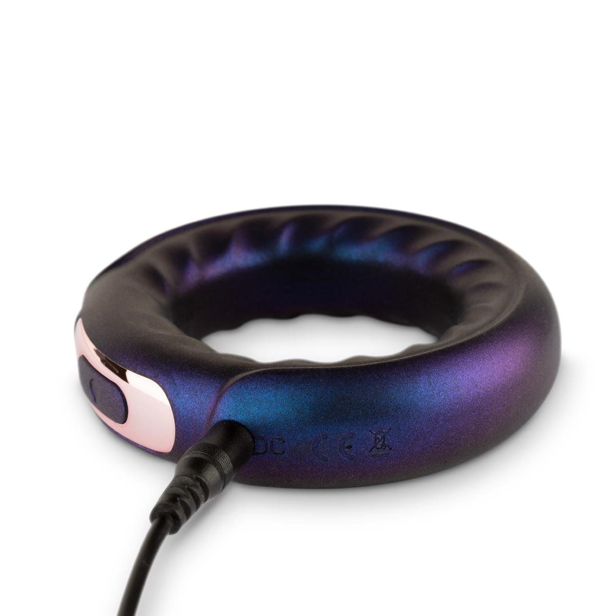 Эрекционное кольцо Hueman Saturn Vibrating Cock And Ball Ring, 8,5 см (фиолетовый)