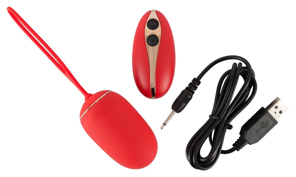 Виброяйцо Sweet Smile Remote Controlled Love Ball, 15,3 см (красный)