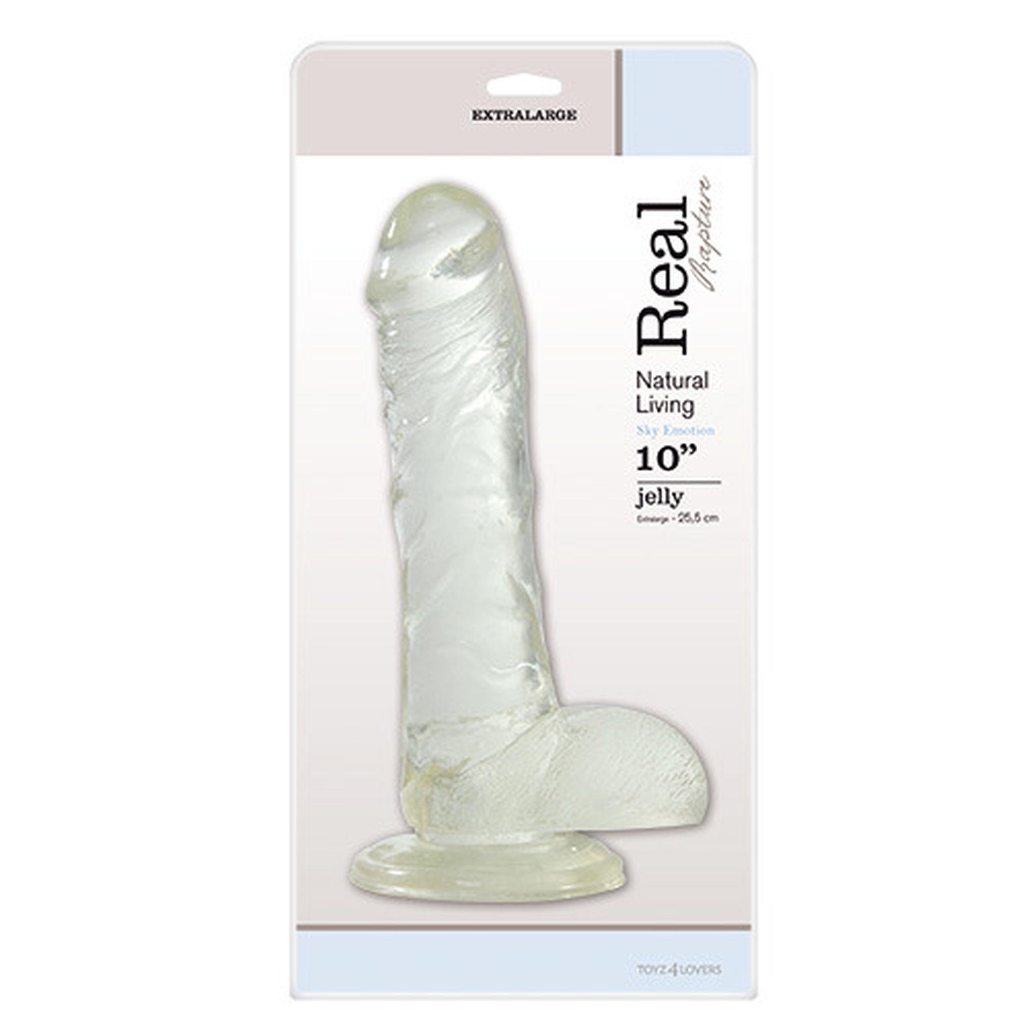 Dildo Real Rapture 10", 25.5 cm (przezroczysty)