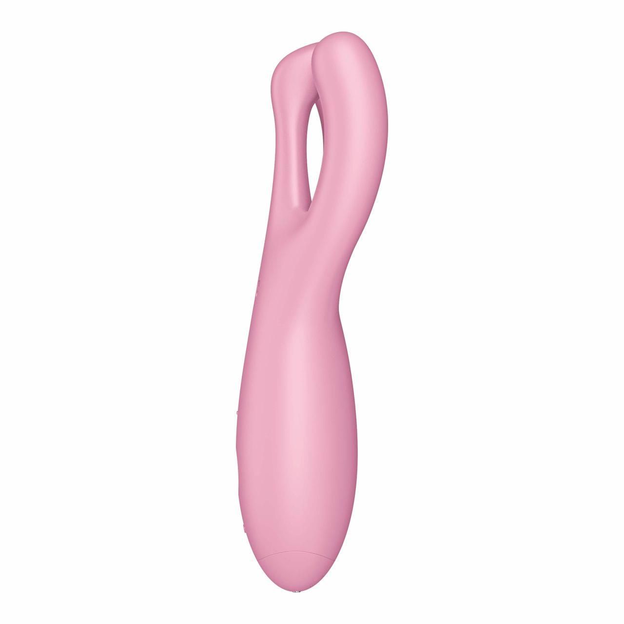 Вибратор для клитора Satisfyer Threesome 4, 14 см (розовый)