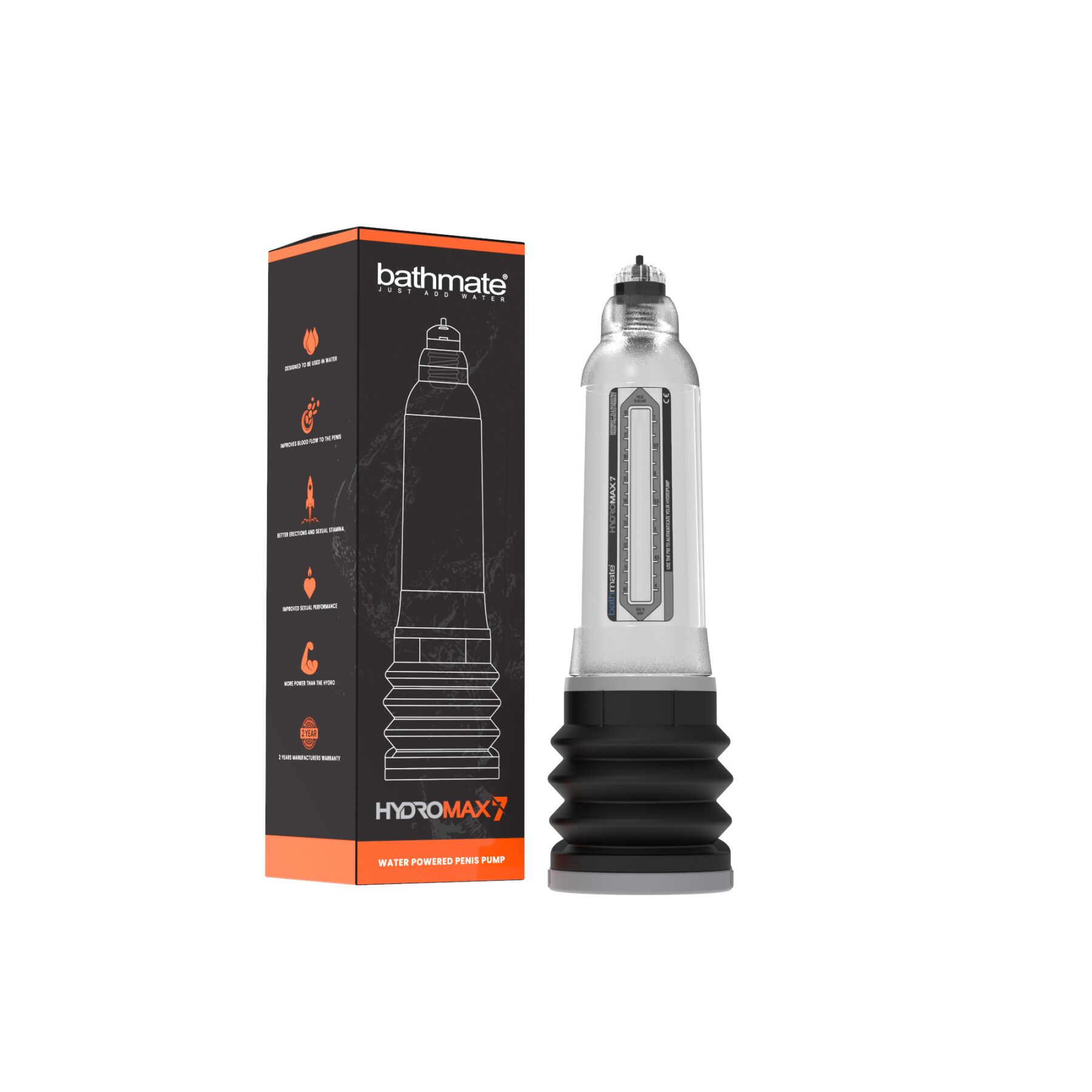 Гидронасос для увеличения пениса Bathmate Hydromax 7, 29 см (прозрачный)
