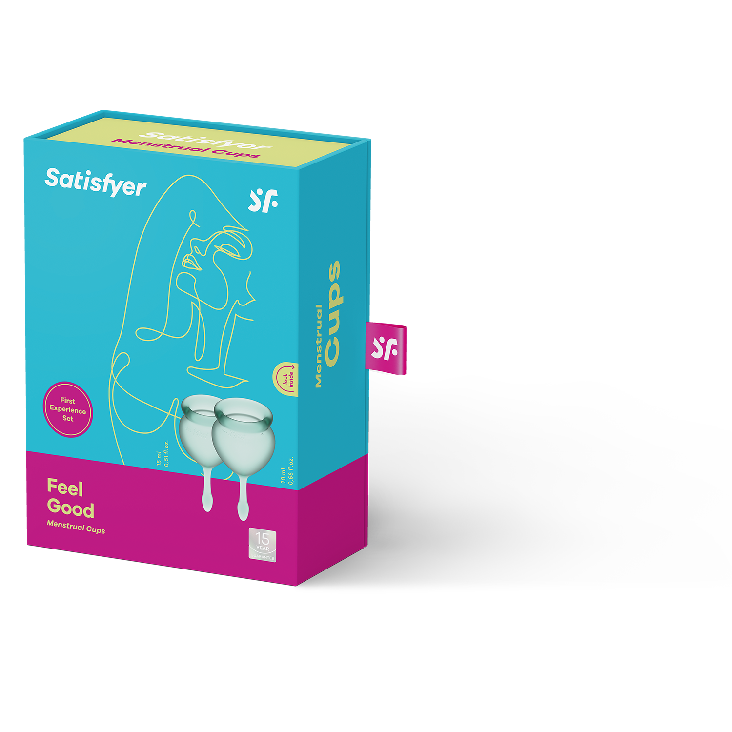 Набор менструальных чаш Satisfyer Feel Good, 2 шт (зеленый)