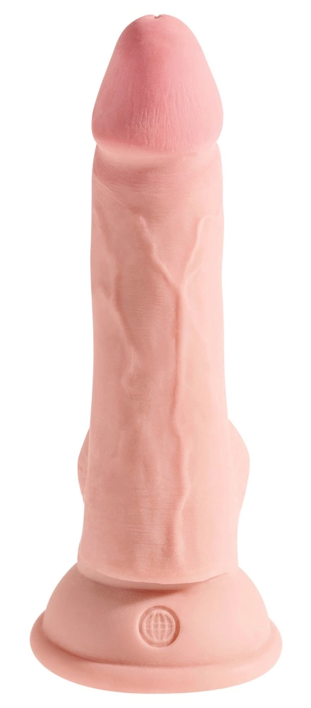 Фаллоимитатор King Cock Plus 6.5 Triple Density Cock With Balls, 20.3 см (телесный)