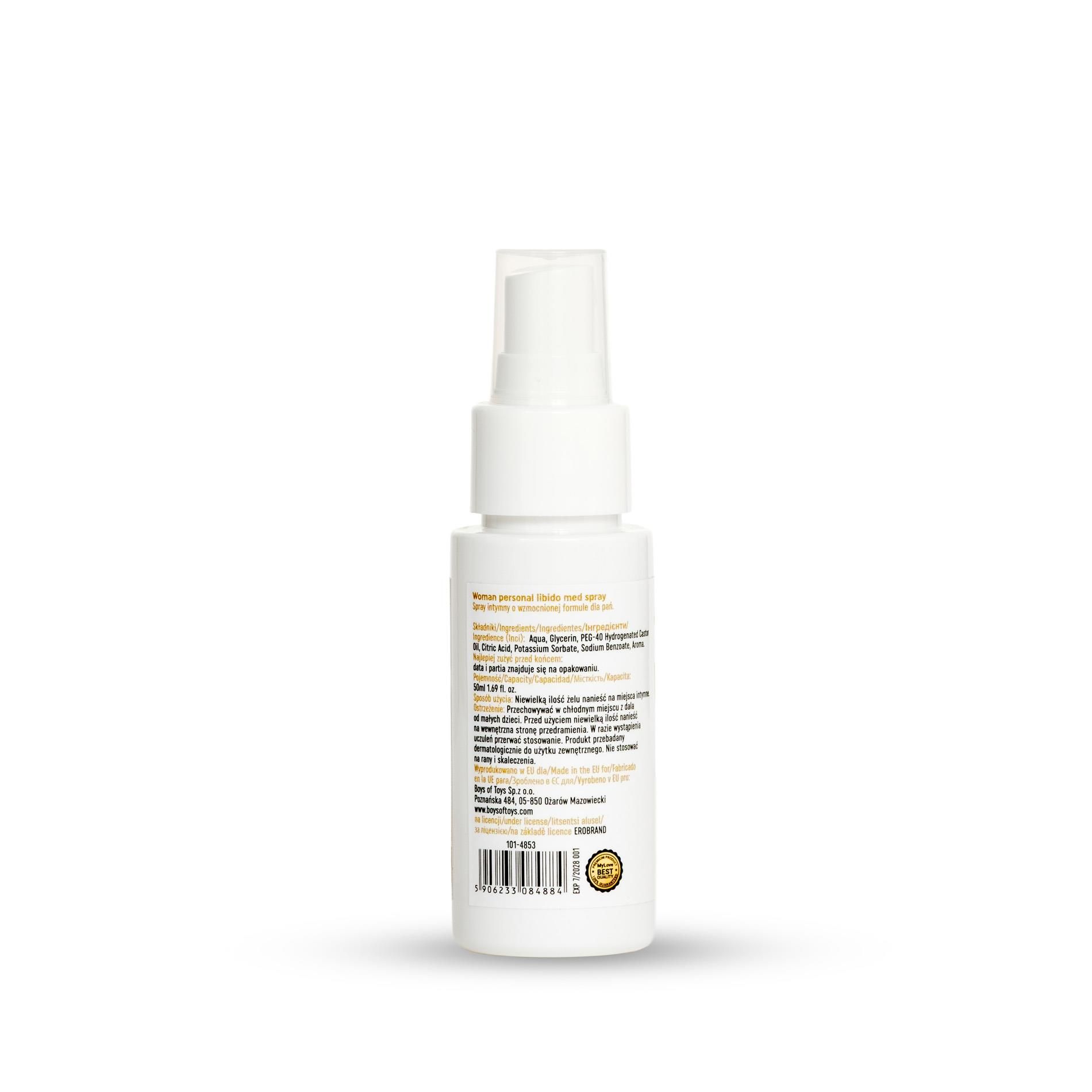 Спрей-лубрикант MyLove Woman Personal Libido Med Spray, 50 мл