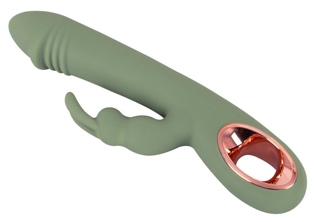 Вибратор-кролик You2Toys Slim Rabbit Olive, 21.4 см (зеленый)