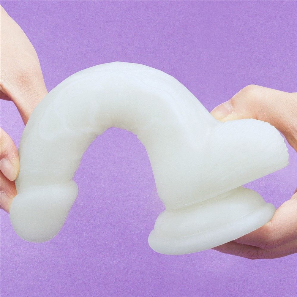 Неоновый фаллоимитатор LoveToy Lumino Play, 18 см (синий)