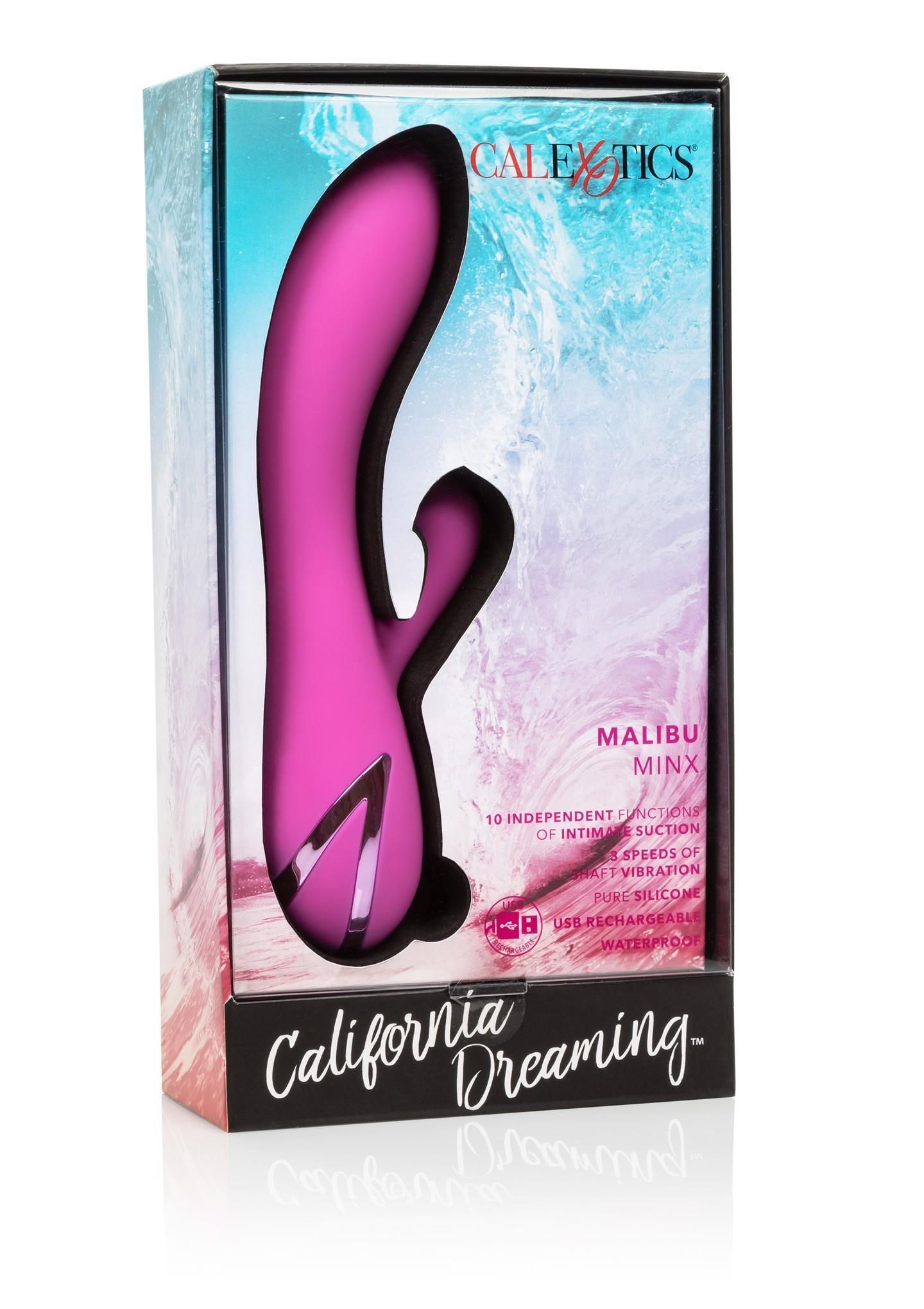 Вибратор-кролик CalExotics Malibu Minx, 20,8 см (розовый)