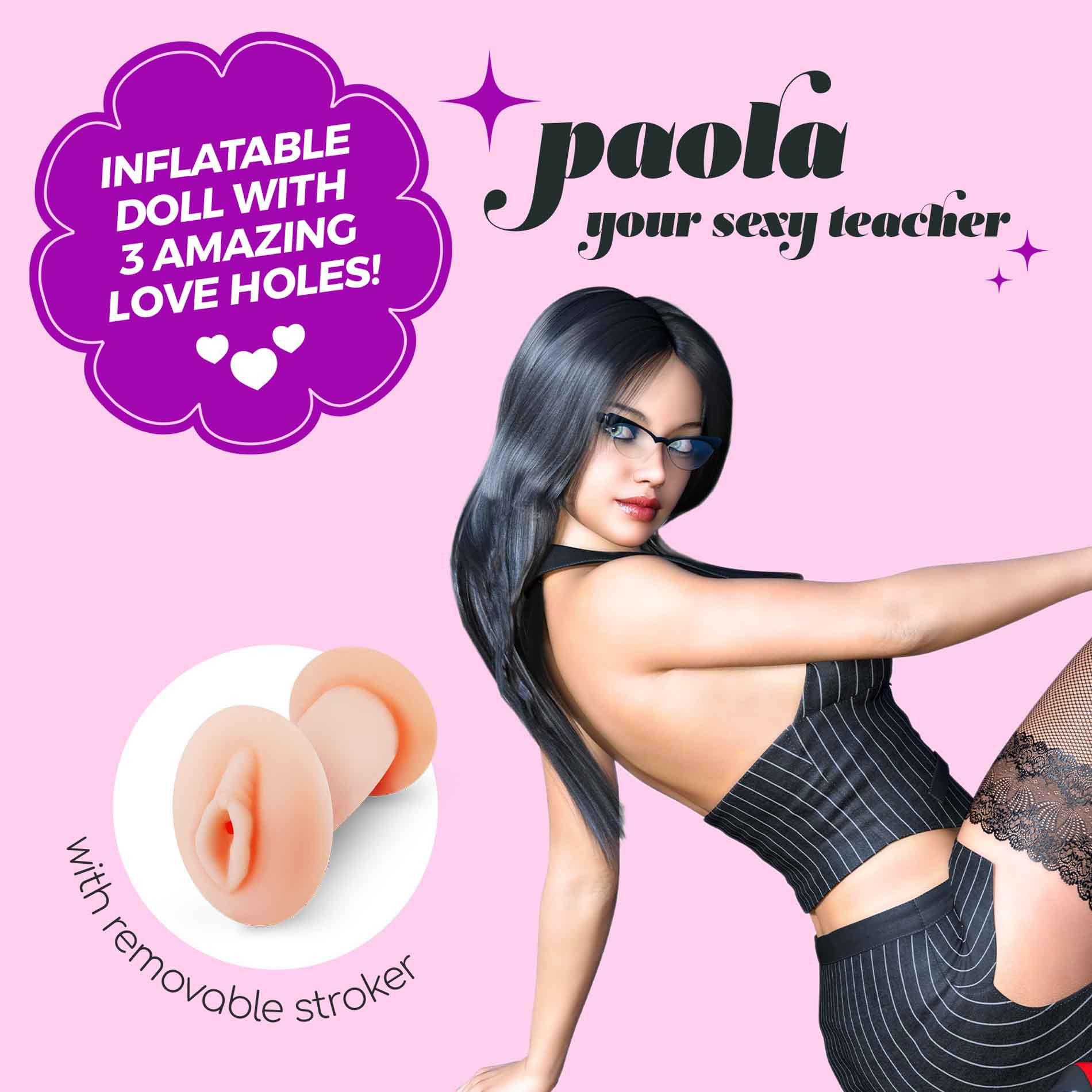 Crushious Paola The Teacher Inflatable Doll With Stroker - Lalka erotyczna, W kolorze cielistym, 155 cm