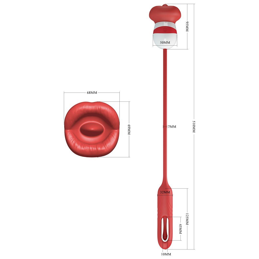 Вибромассажер Pretty Love Romance Alyss (красный-белый)