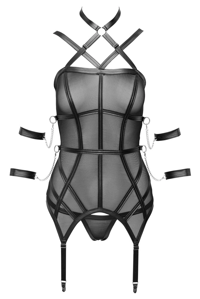 Комплект Cottelli Basque Bondage, M (черный)