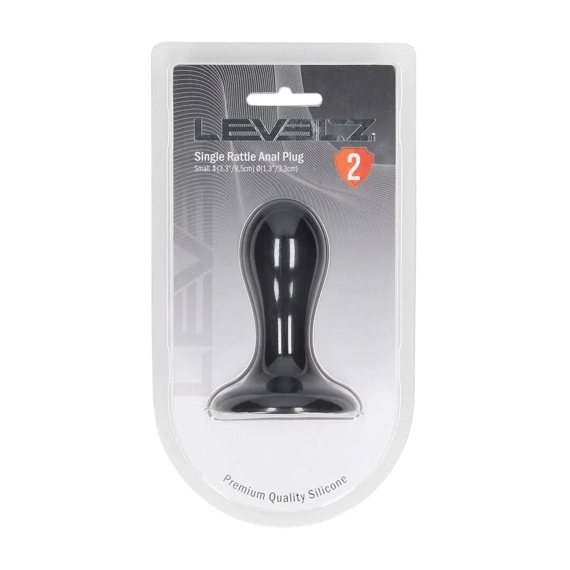 Korek analny Levelz Single Rattle Liquid, 8.5 cm (czarny)