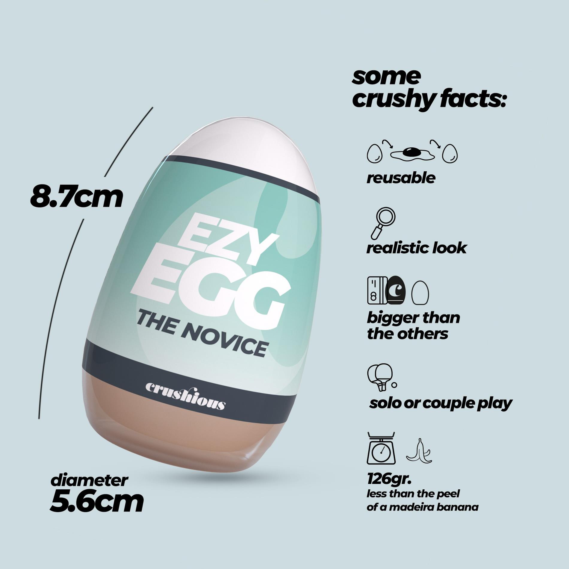 Мастурбатор яйцо Crushious Ezy Egg The Novice (телесный)