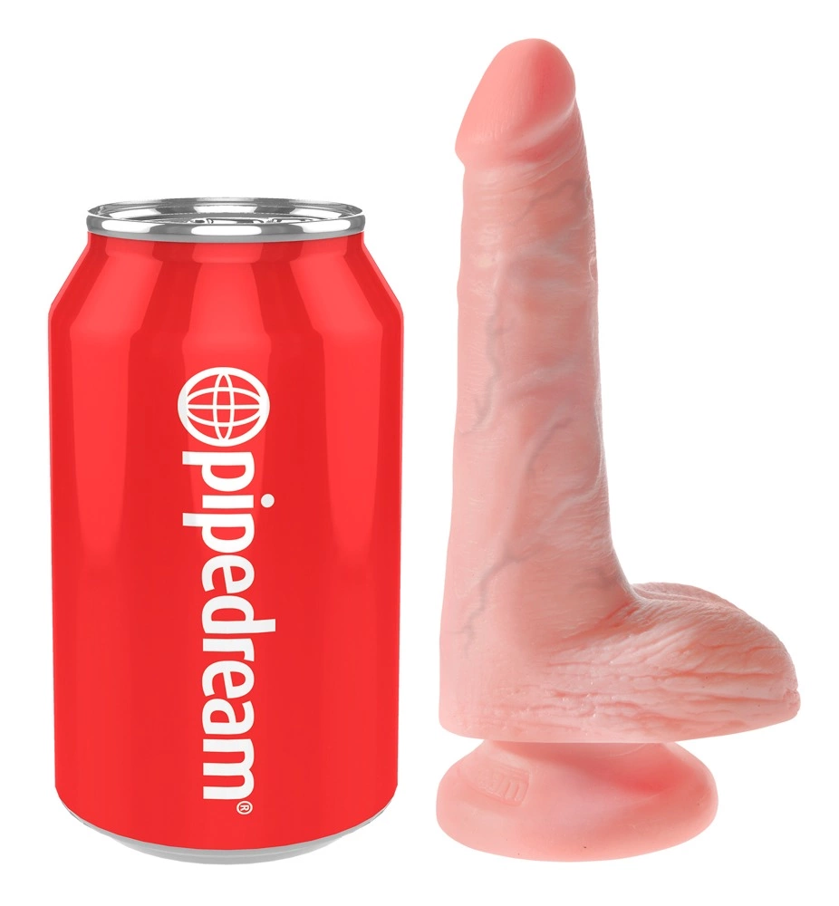 Фаллоимитатор King Cock 6" Cock With Balls, 17 см (телесный)