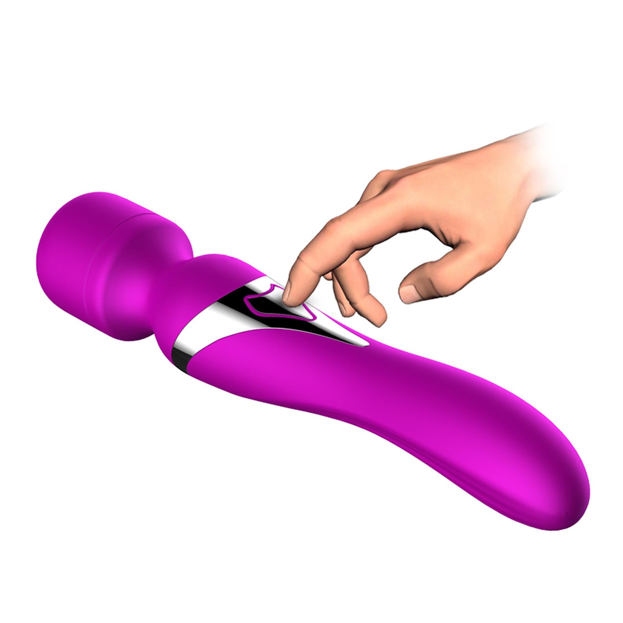Вибратор B - Series Fox Dual Massager Pulsator, 22.6 см (фиолетовый)