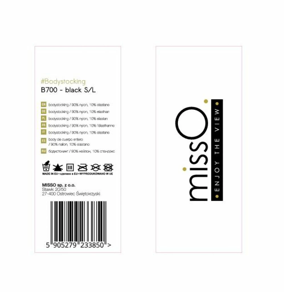 Бодистокинг MissO B700, S/L (черный)