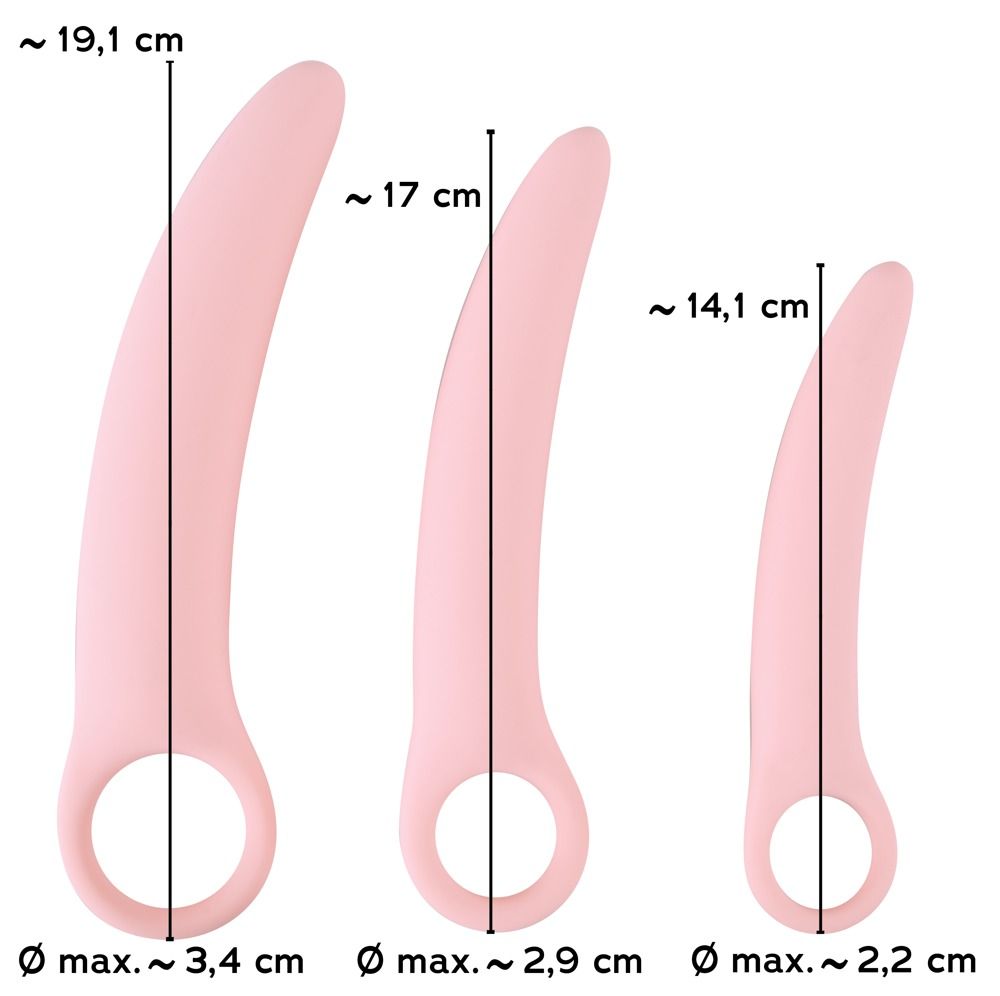 Набор фаллоимитаторов Sweet Smile Vaginal Trainers, 3 шт (розовый)