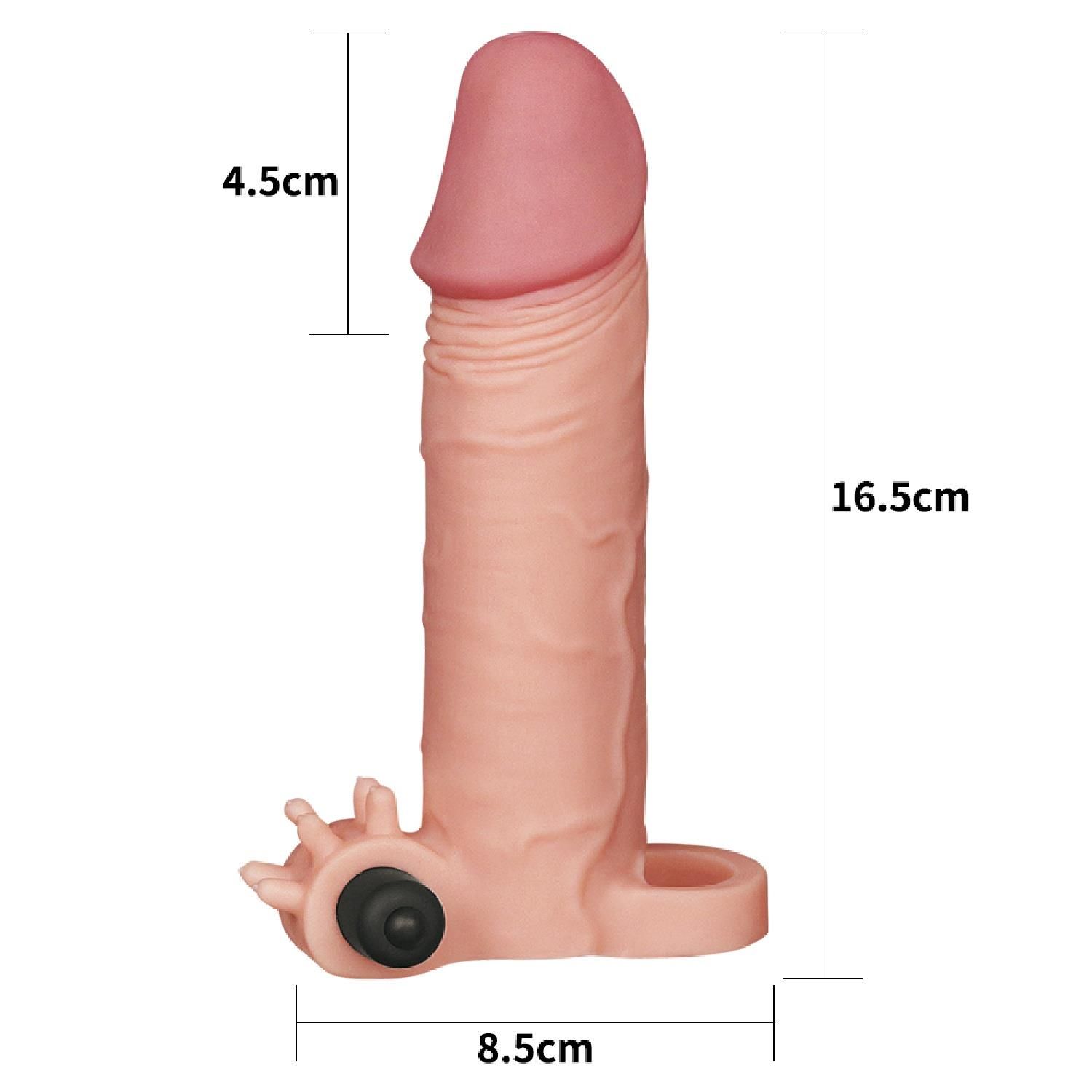 Насадка на пенис Pleasure X-Tender Flesh Add 2" 17,5 см (телесный)