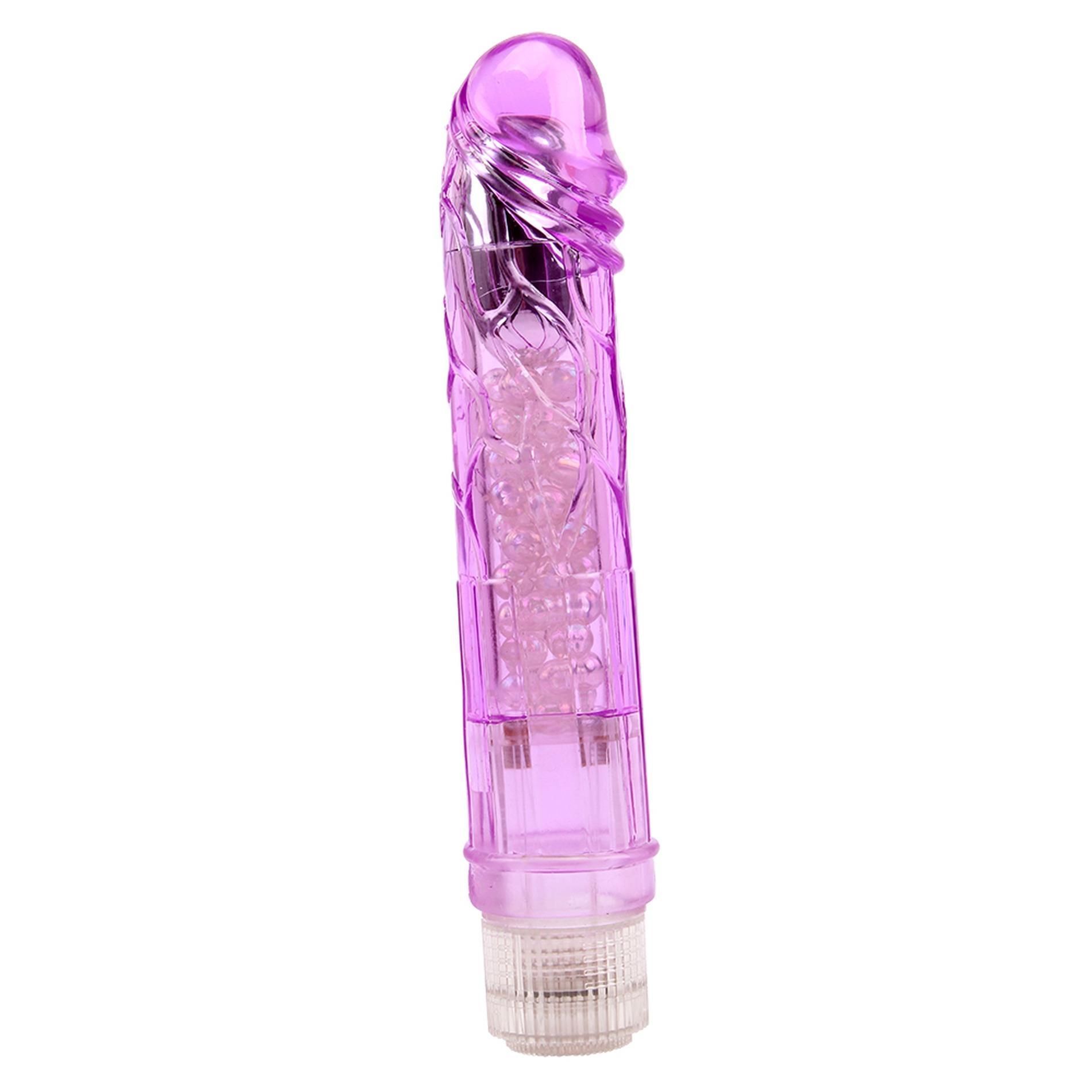 Вибратор Crystal Jelly Glitters Boy, 23.6 см (фиолетовый)