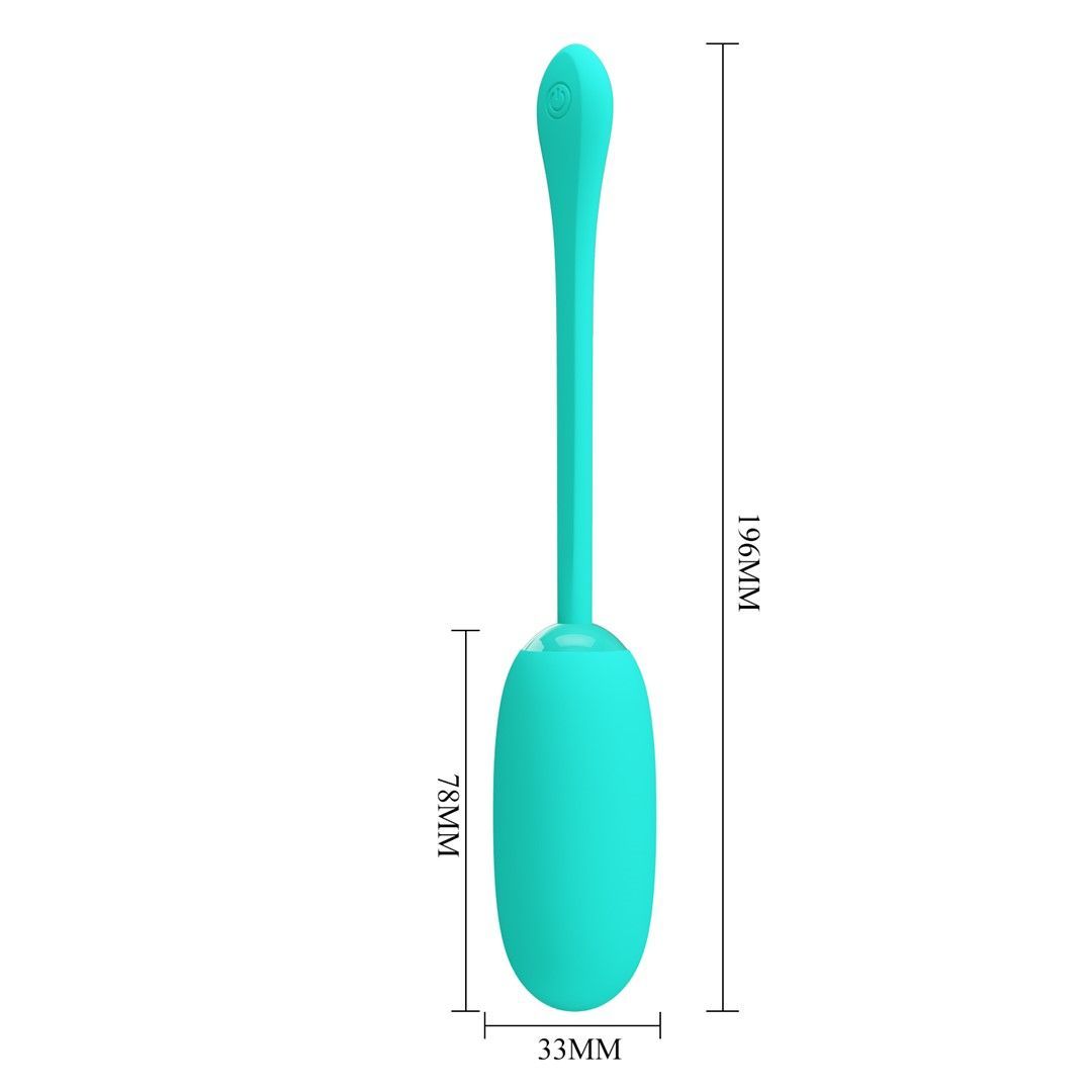 Виброяйцо Pretty Love Julius Egg, 19,6 см (бирюзовый)