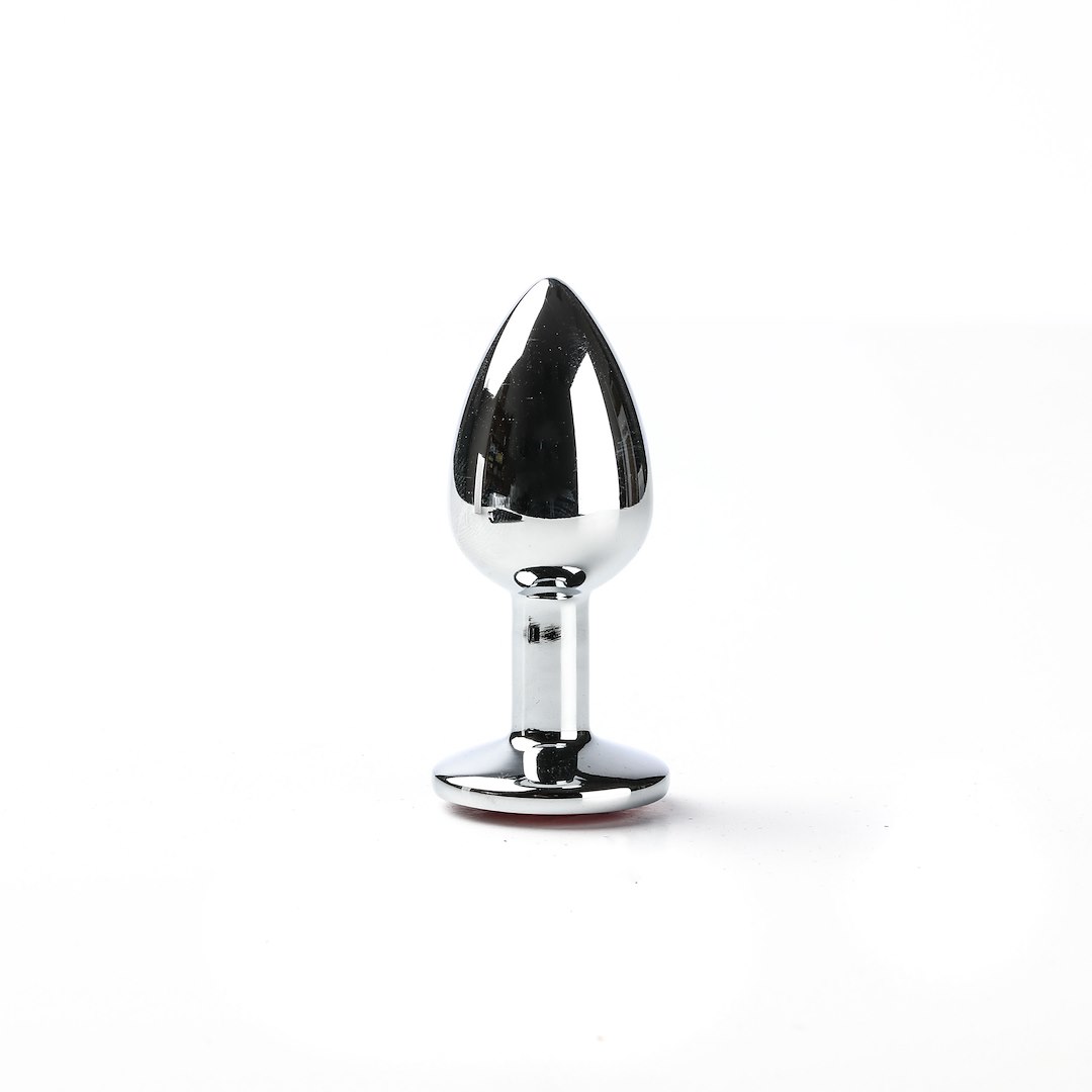 Korek Analny z kryształem Simply Pleasure S, 7 cm (czerwony)