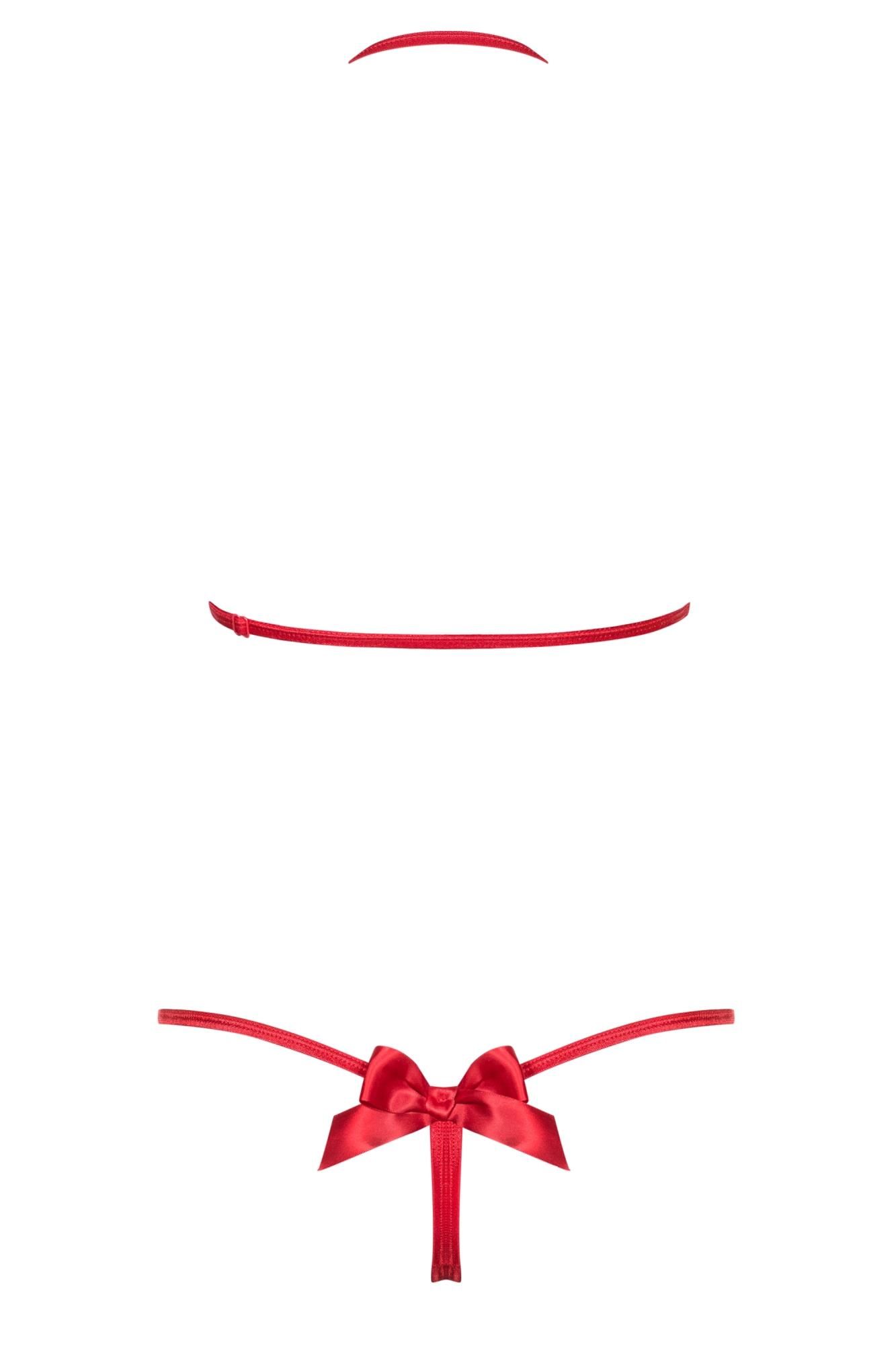Боди Obsessive Giftella, L/XL (красный)