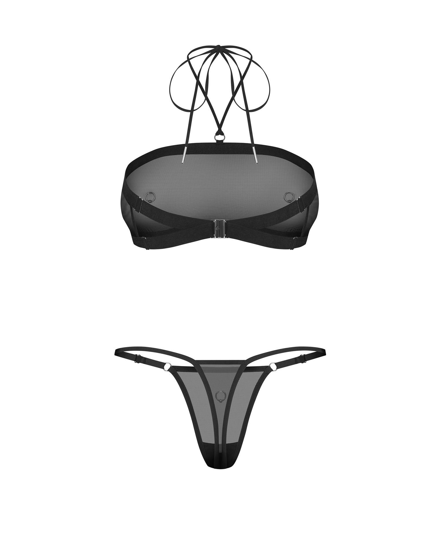 Комплект белья Obsessive Orinelle, S/M (черный)