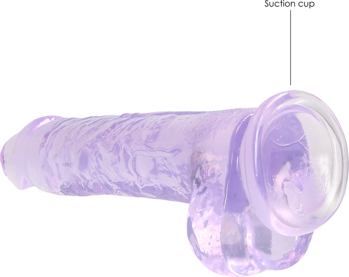 Фаллоимитатор Realrock Crystal Clear Dildo Realistic 8, 21 см (фиолетовый)
