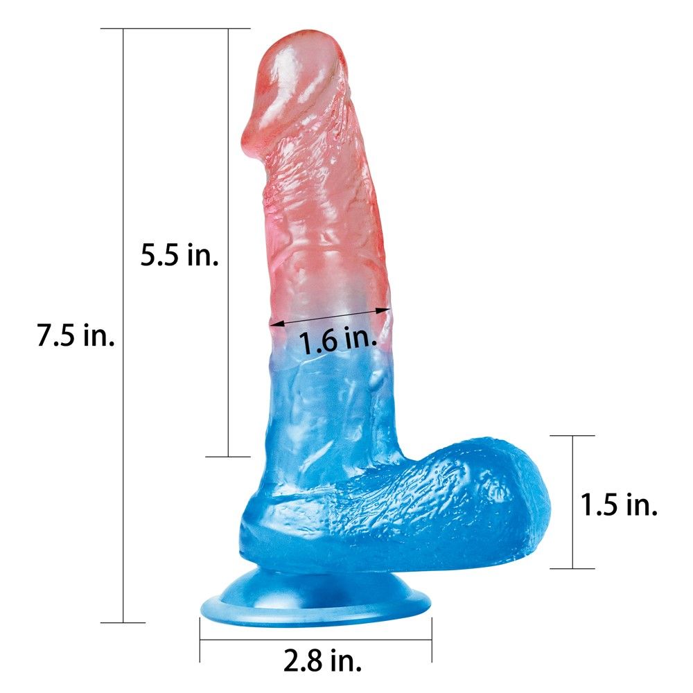 Фаллоимитатор LoveToy Dazzle Studs 7.5'', 19 см (мульти)