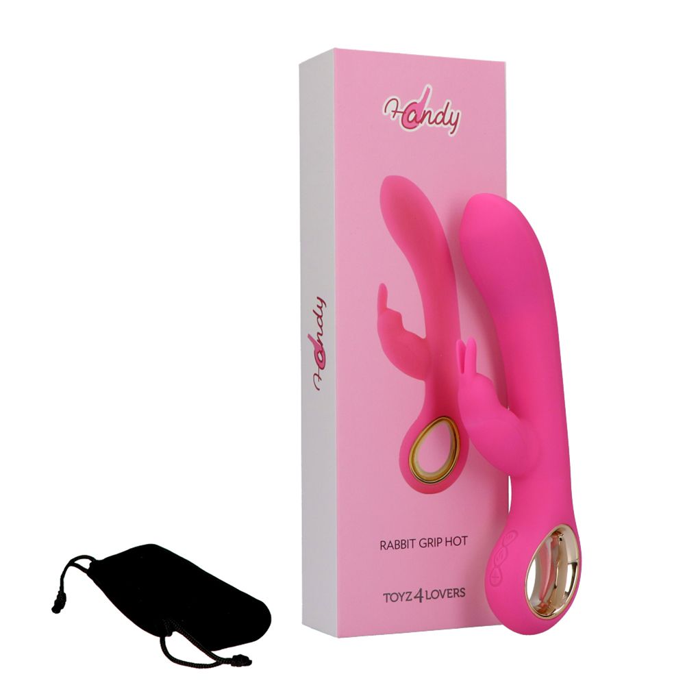 Вибратор-кролик Toyz4lovers Riscaldante Handy Grip Hot, 19 см (розовый)