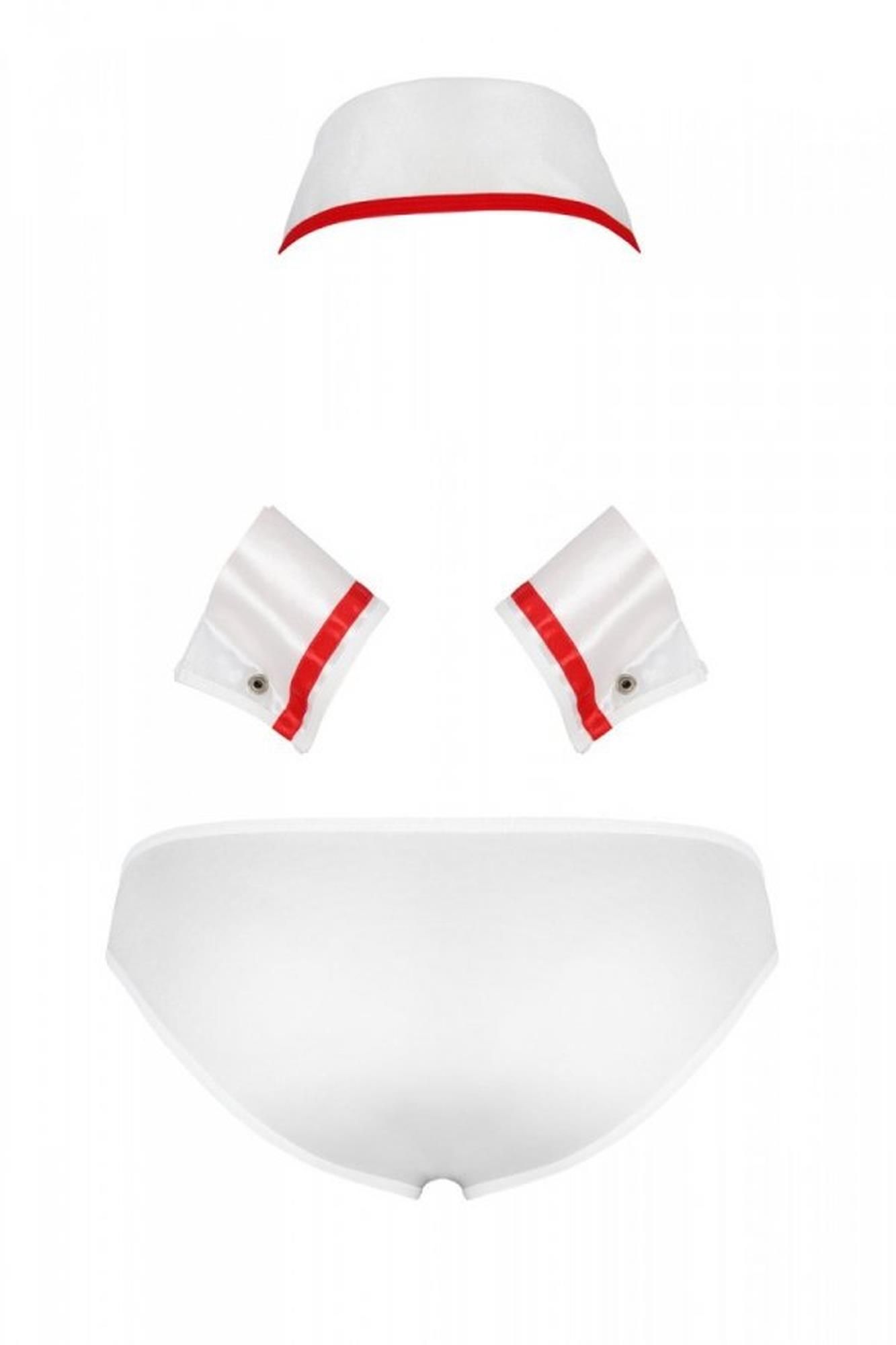 Seksowny zestaw pielęgniarki Passion 037 SET GREGORY, XXL/XXXL (biały)