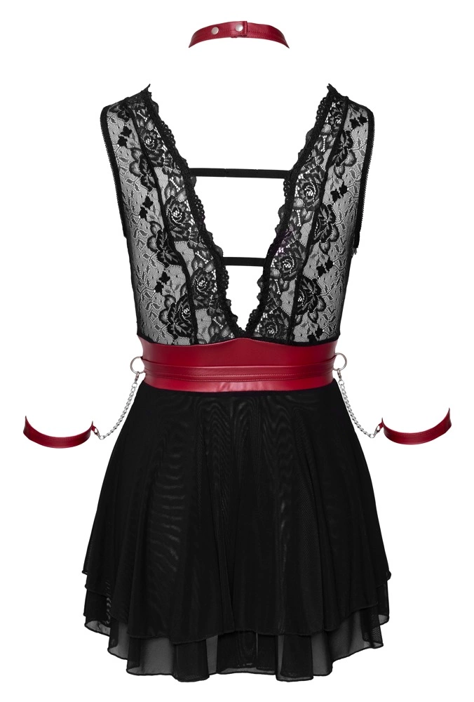Сорочка Cottelli Bondage Babydoll, S (черный)