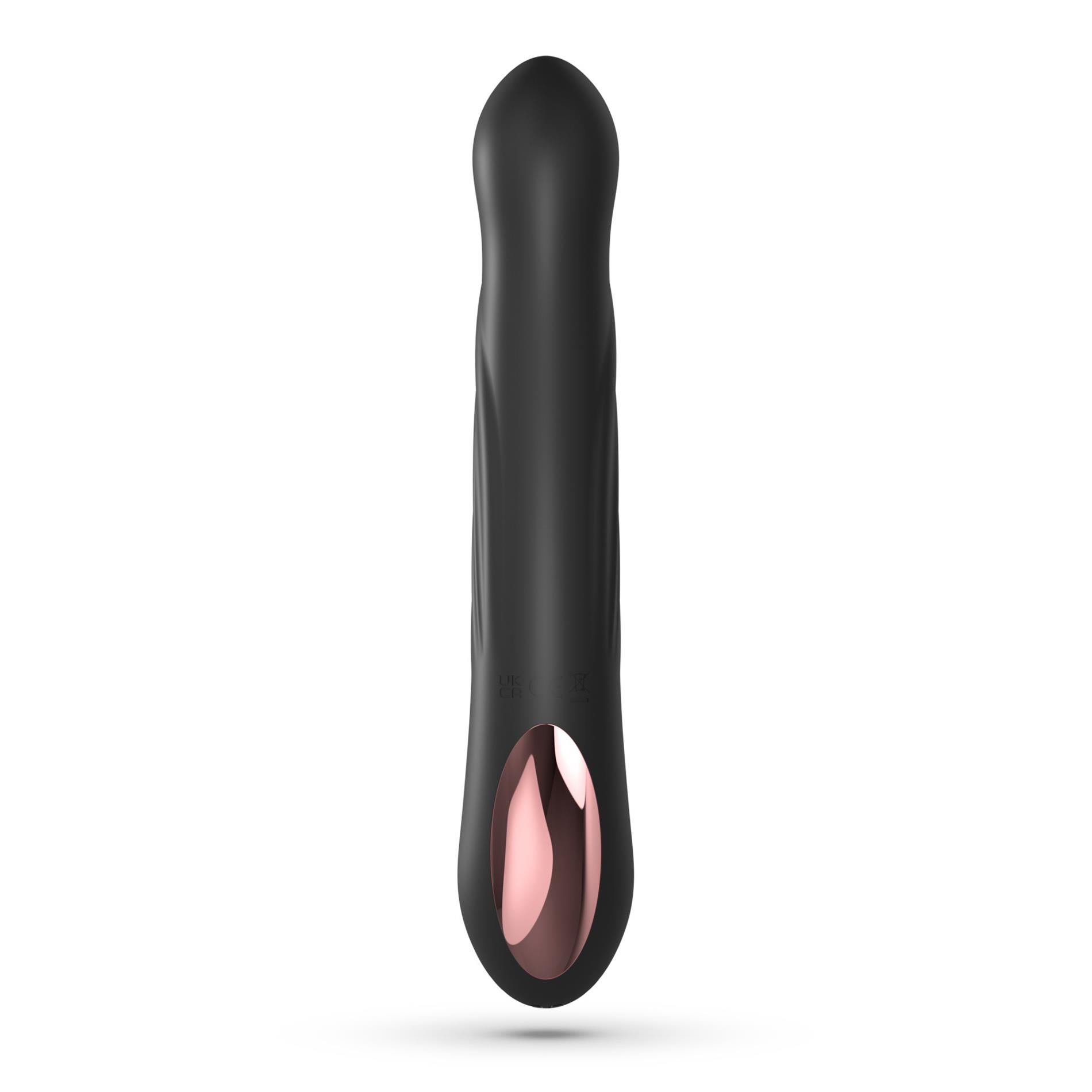 Вибратор-кролик Crushious Lapin Thrusting, 21.5 см (черный)