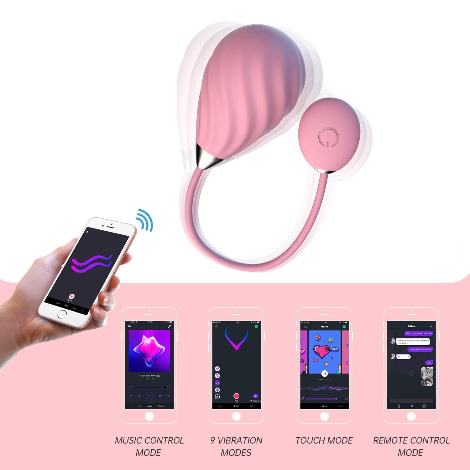 Виброяйцо Magic Motion Sundae, 19 см (розовый)