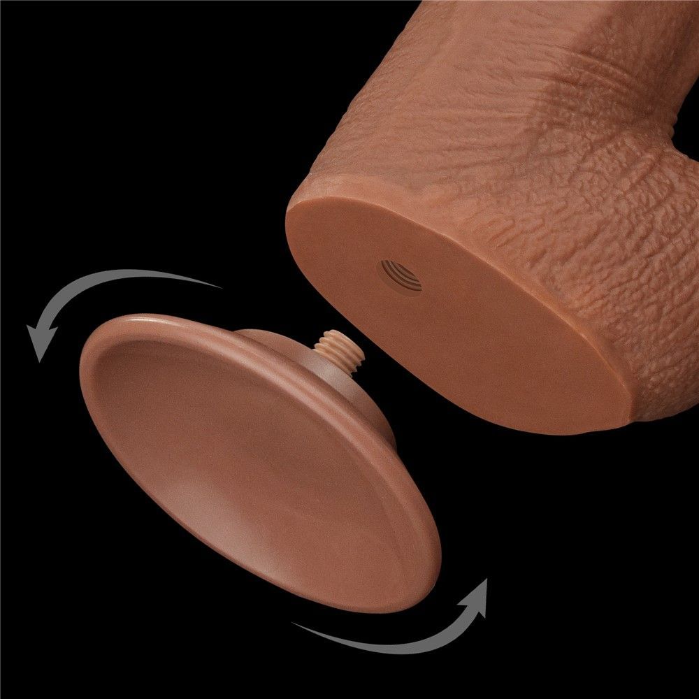 Фаллоимитатор LoveToy Sliding-Skin Dual Layer Dong King Sized, 34 см (коричневый)