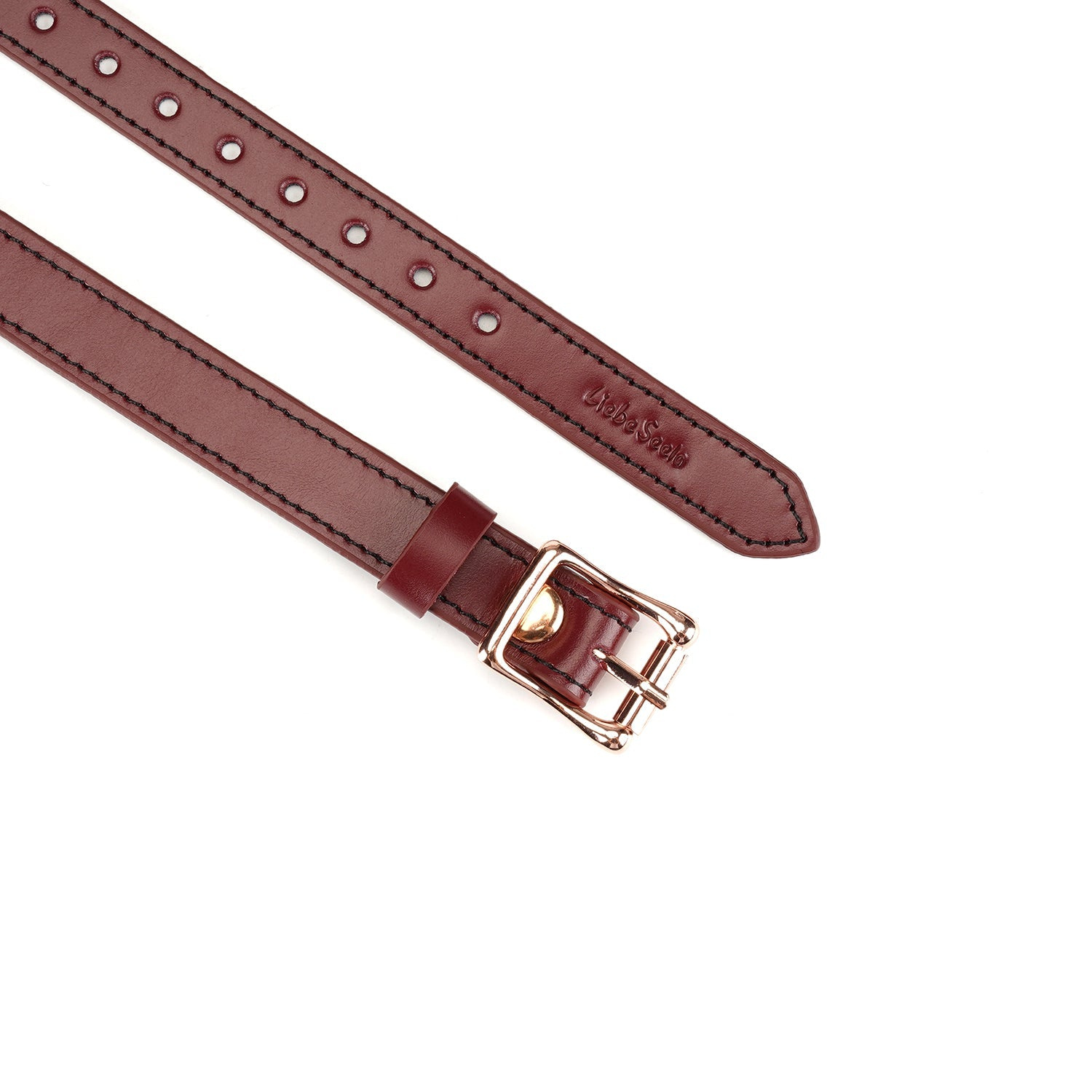 Маска на глаза Liebe Seele Wine Red Leather Blindfold (бордовый)