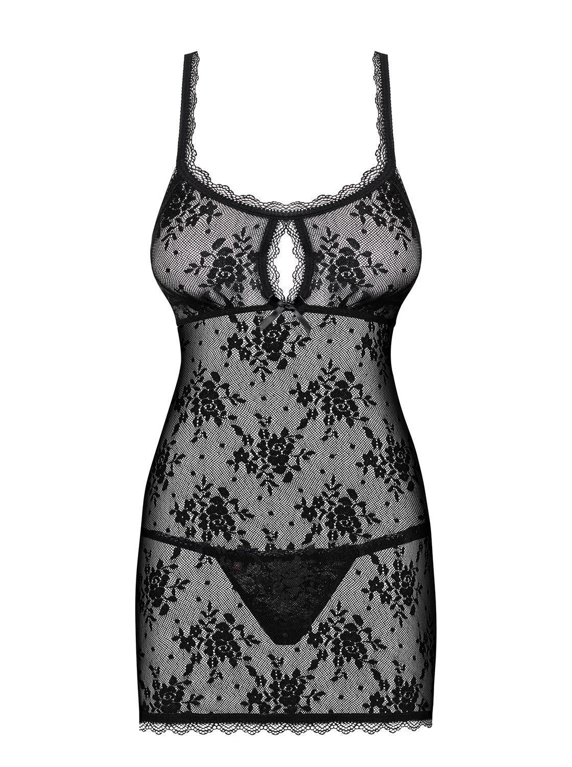 Zestaw bielizny Obsessive Behindy, S/M (czarny)