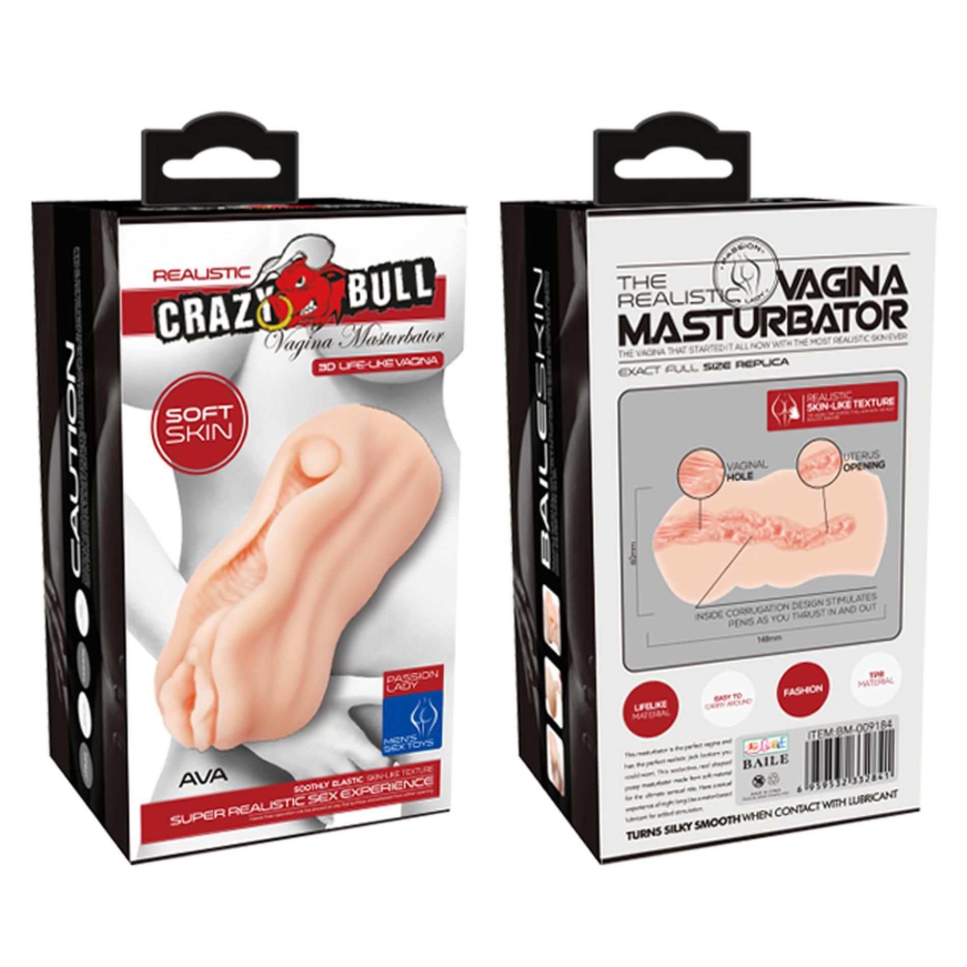 Crazy Bull Ava - Realistyczny masturbator, W kolorze cielistym, 14.8 cm