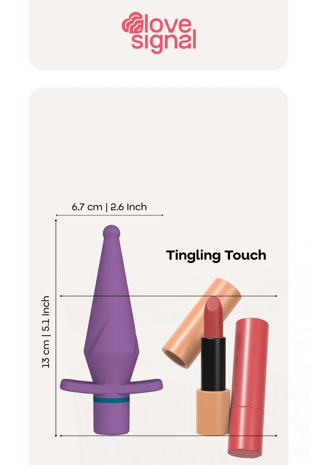 Korek analny Dream Toys Tingling Touch, 13 cm (fioletowy)