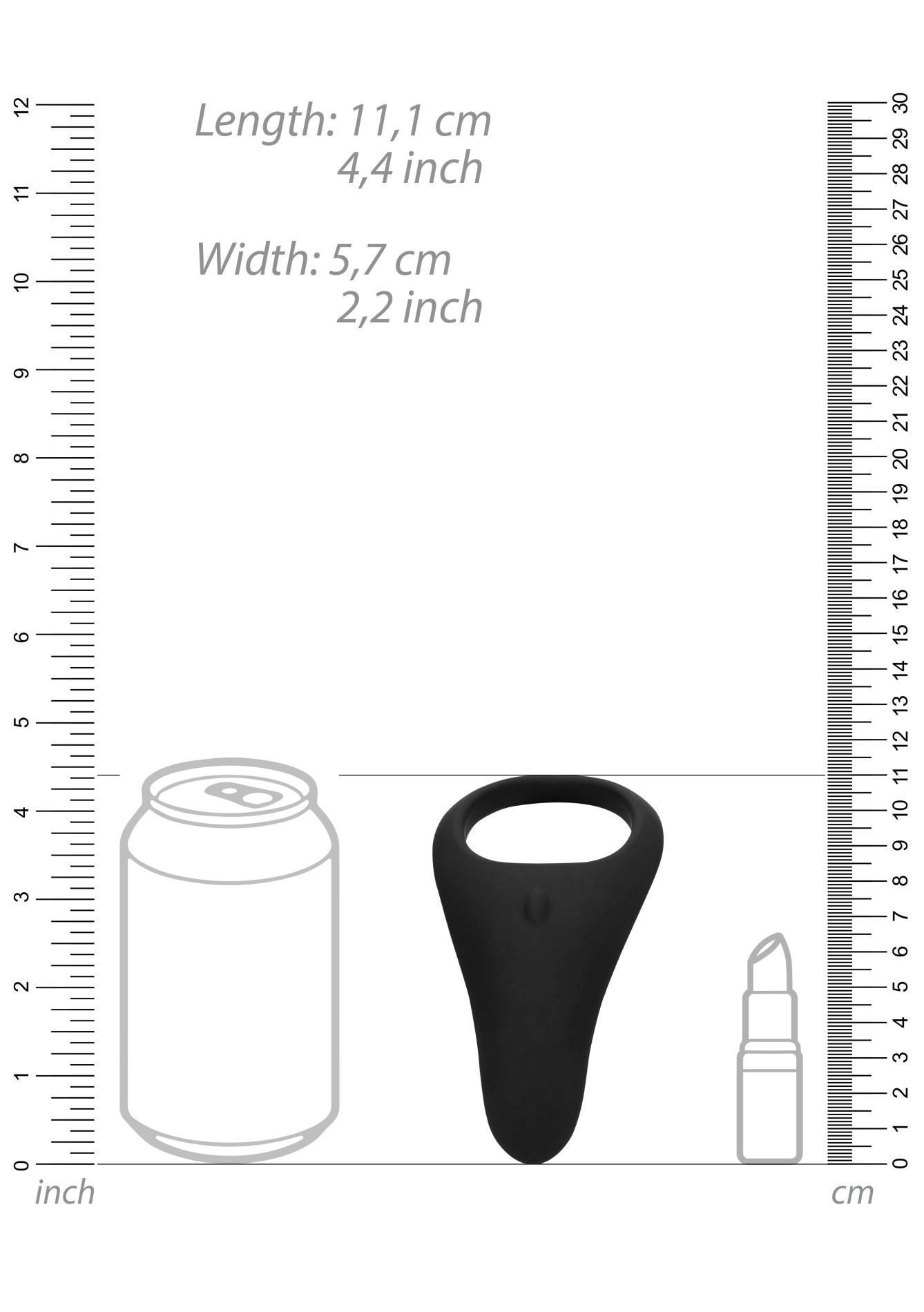 Віброкільце Loveline Pointed, 11 см (чорний)