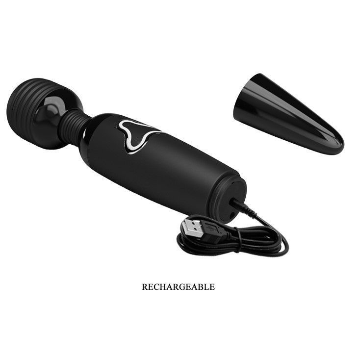 Вибромассажер Pretty Love Body Wand, 25 см (черный)