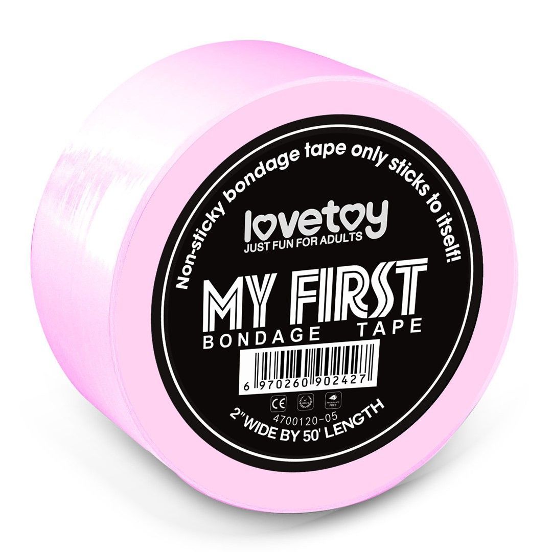 Бондажная лента LoveToy My First Bondage Tape, 15 м (светло-розовый)