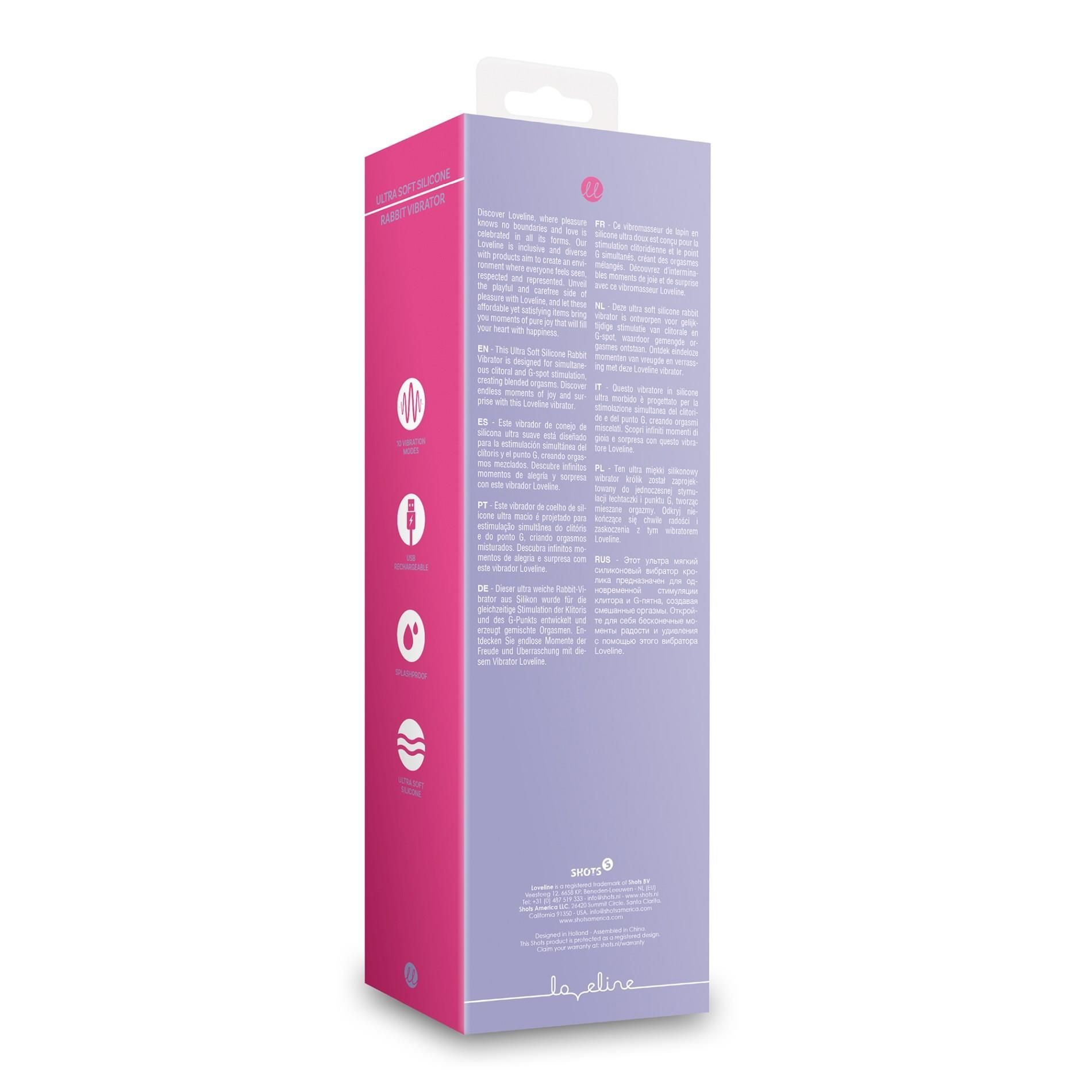 Вибратор-кролик Loveline Ultra Soft, 22.5 см (сиреневый)