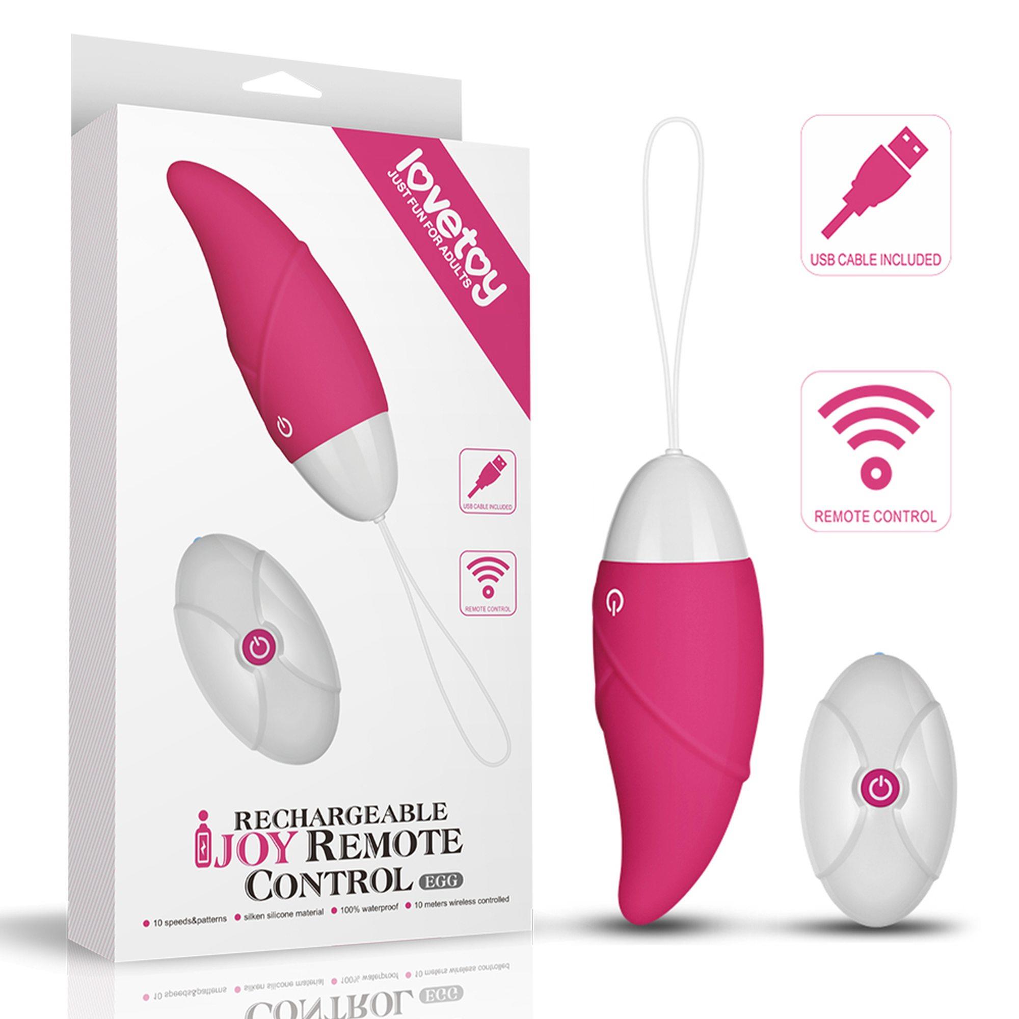 Виброяйцо Lovetoy Rechargeable Joy Remote Control Egg, 17.8 см (розовый)