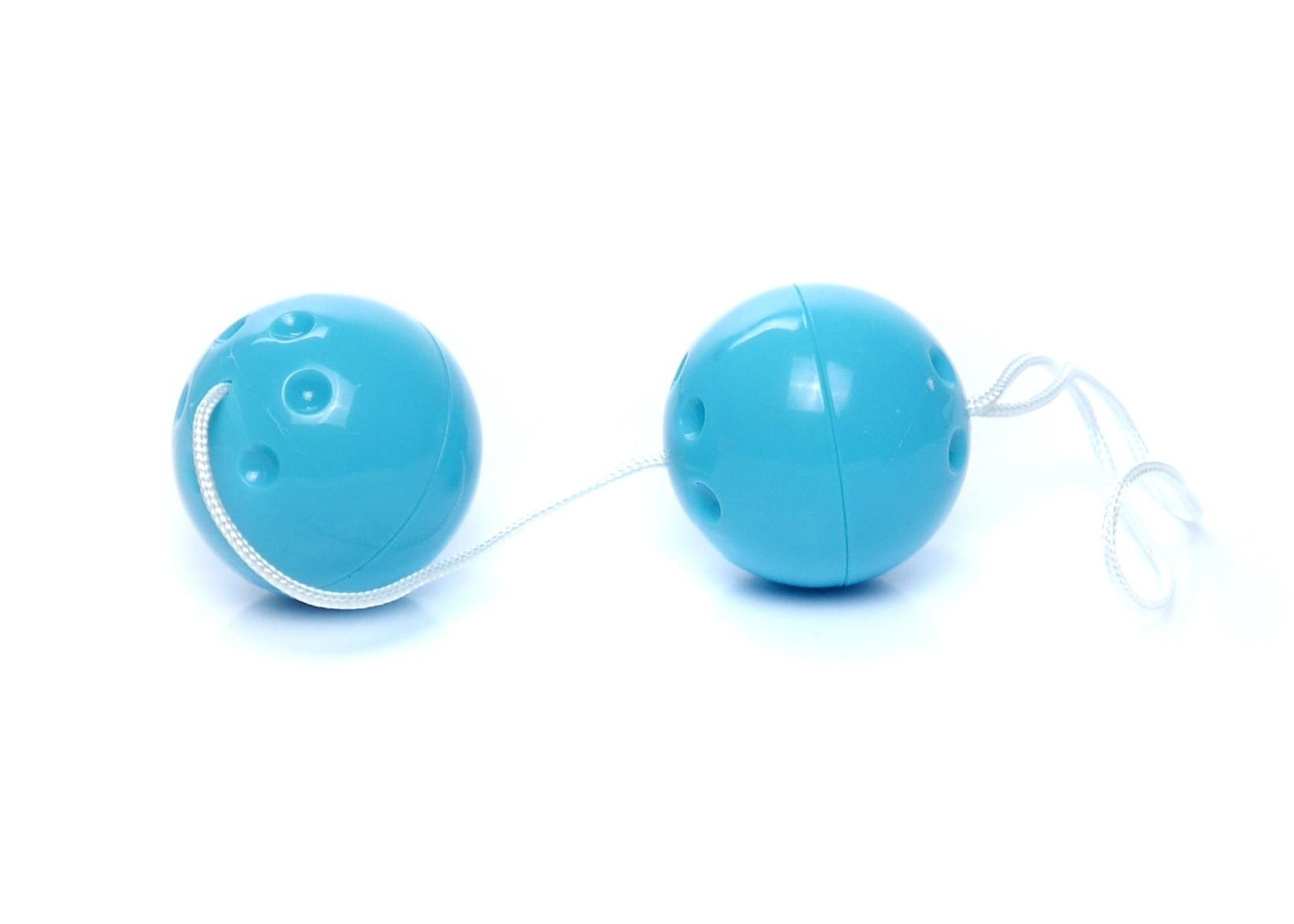 Вагинальные шарики Boss Series Duo Balls, 21 см (голубой)