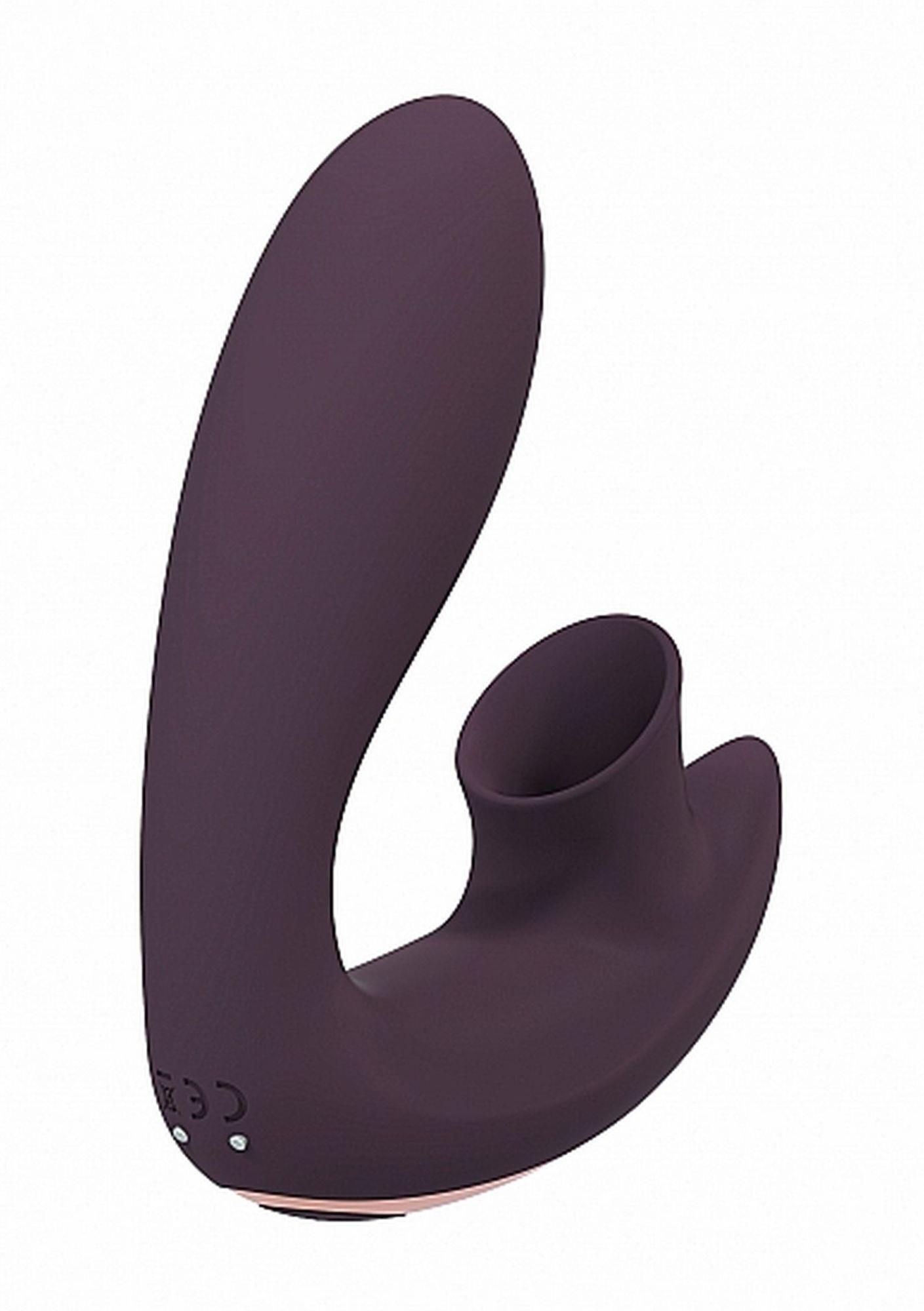 Вакуумний стимулятор клітора з вібрацією Desirable Bendable Air Pulse (фіолетовий)