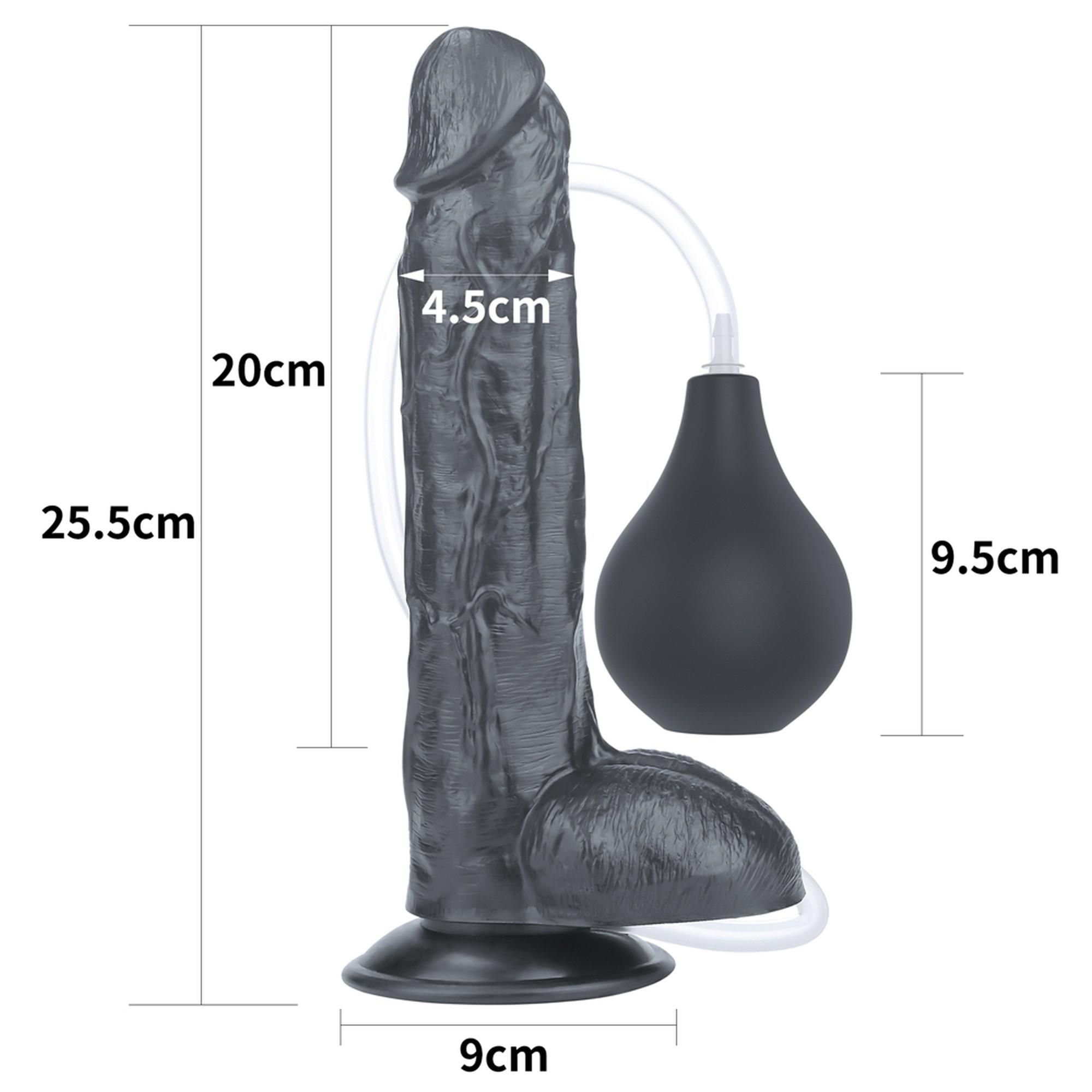Фаллоимитатор LoveToy,  25,5 см (черный)