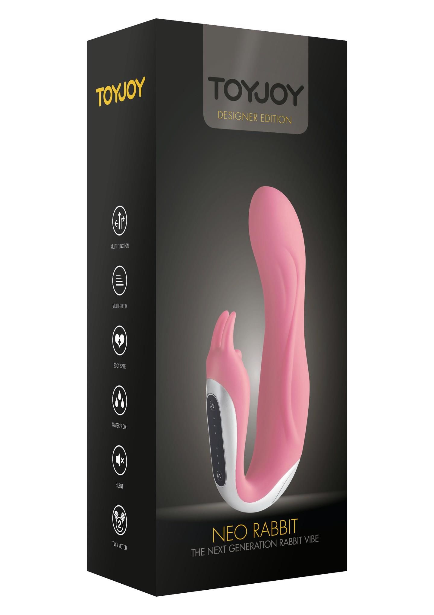 Вибратор-кролик Toy Joy Neo Rabbit, 17,5 см (розовый)