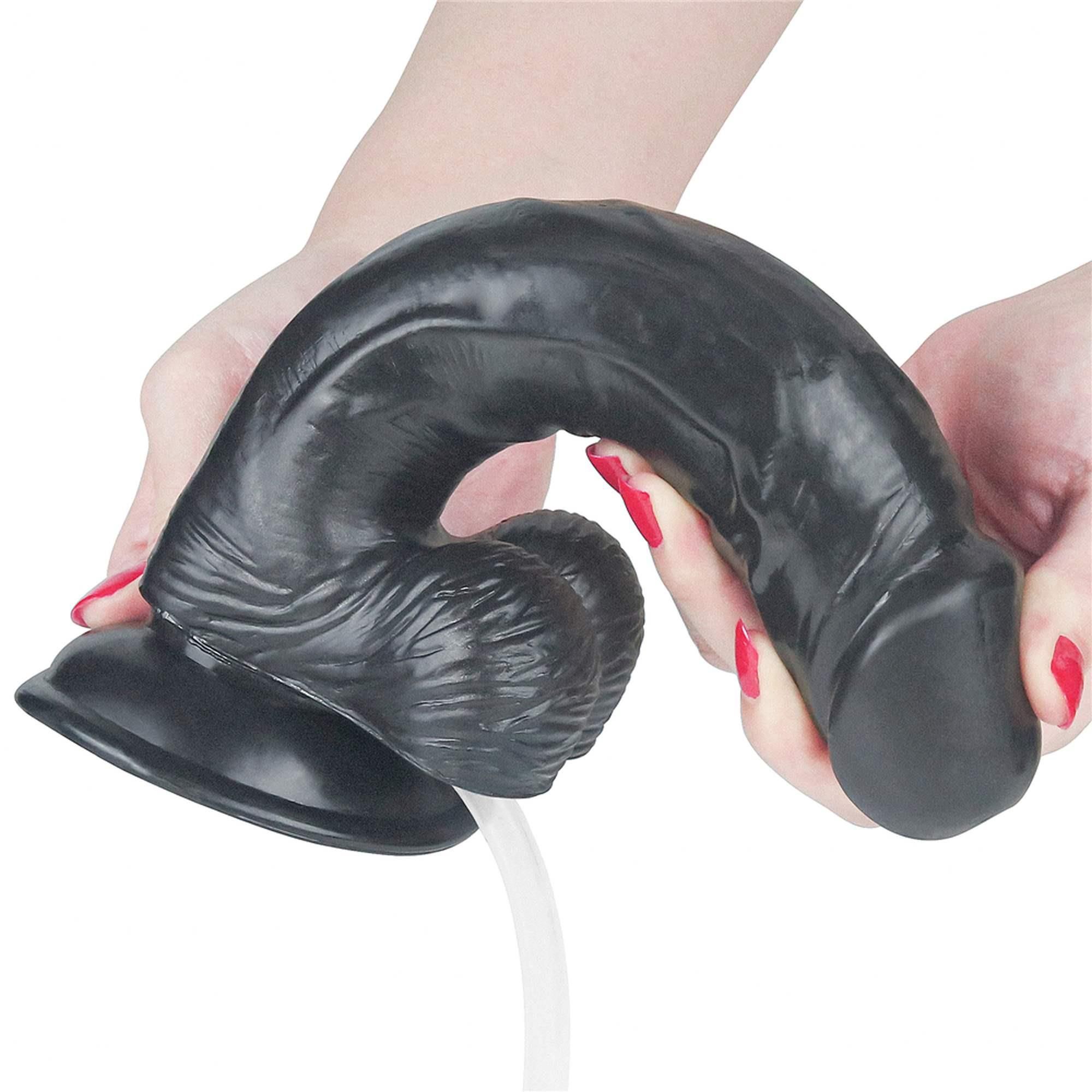 Фалоімітатор LoveToy Squirt Extreme 9, 23 см (чорний)