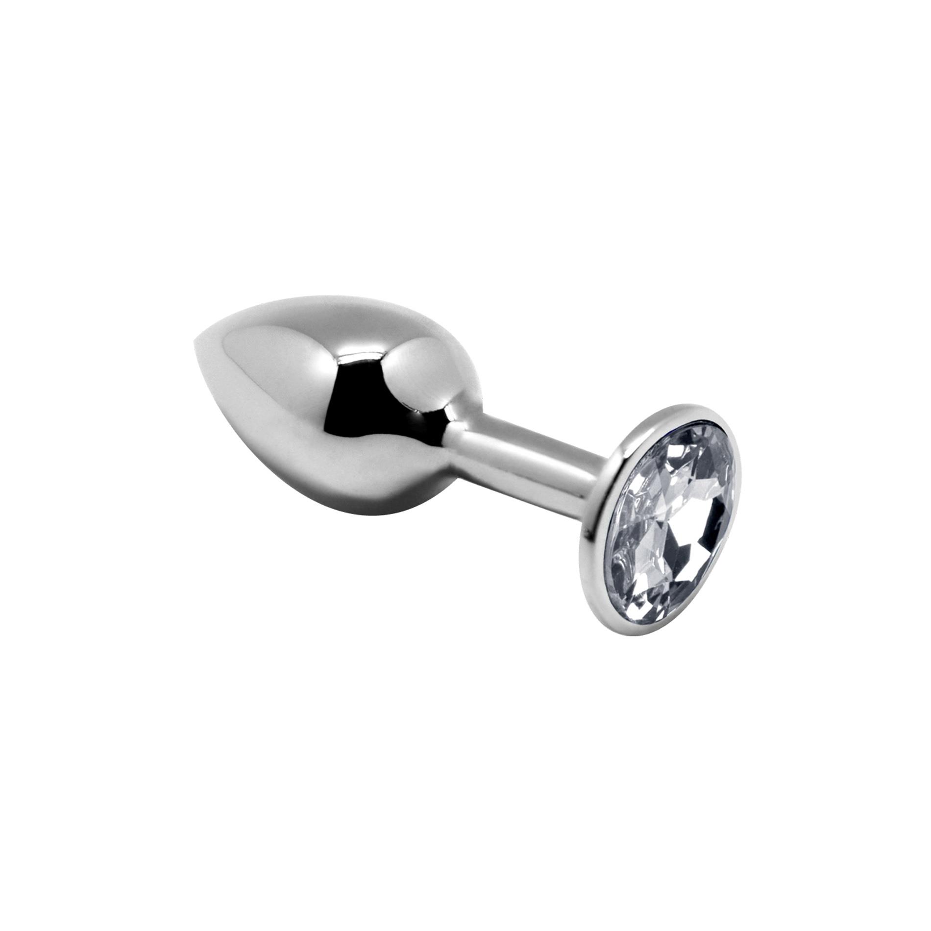 Korek analny Alive Mini Metal Butt Plug M, 8 cm (biały)